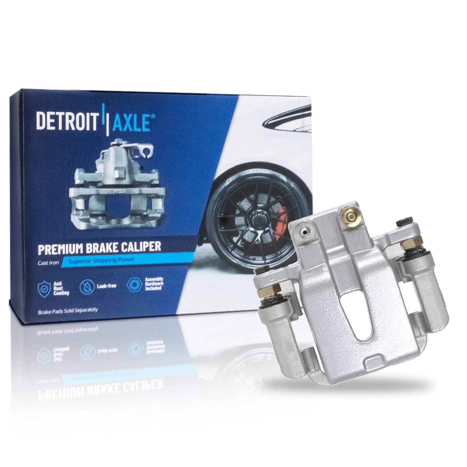 Detroit Axle - Rear Right Passenger Side Brake Caliper w/Bracket Replacement for Dodge Charger Challenger Magnum Chrysler 300