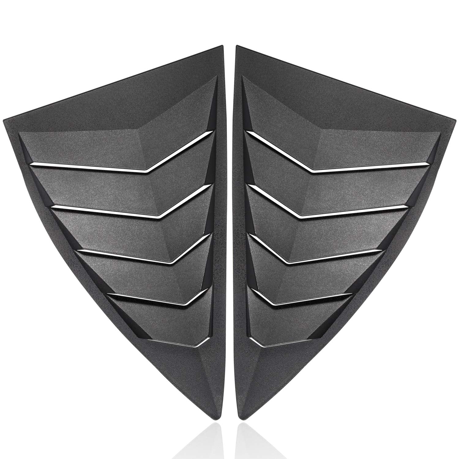 Cumart Side Window Louvers Windshield Sun Shade Cover Lambo Style Matte Black Compatible With Chevrolet Chevy Camaro 2010 2011 2