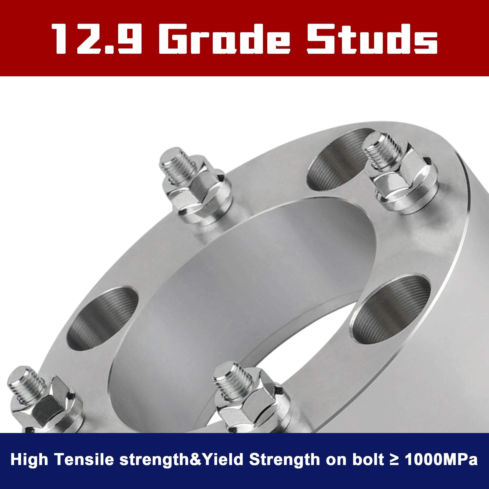 2 inch 4x137 Wheel Spacers for CAN-AM Bombardier Outlander Commander Kawasaki Mule, 4PCS 4x137mm Wheel Spacer with 10x1.25 Studs