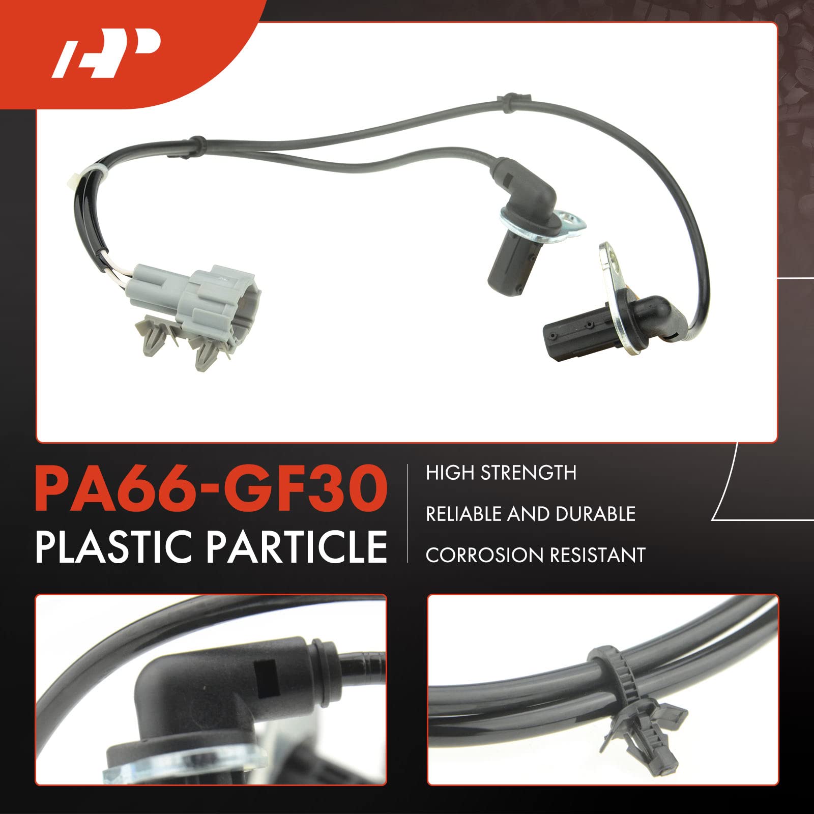 A-Premium ABS Wheel Speed Sensor Compatible with Infiniti Models - FX35, FX45 2003-2008, Sport Utility - Rear Driver or Passenge