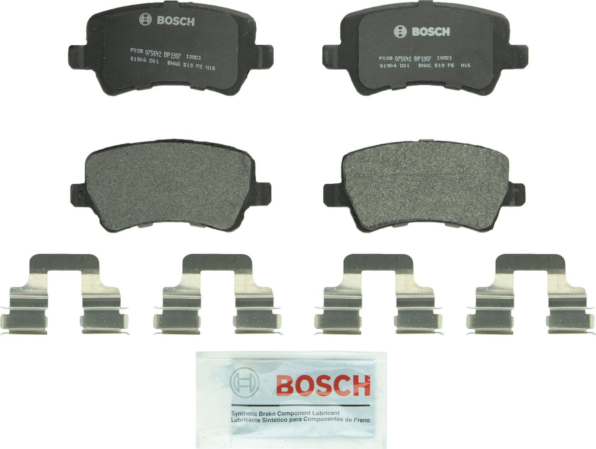 BOSCH BP1307 QuietCast Premium Semi-Metallic Disc Brake Pad Set - Compatible with Select Land Rover Range Rover Evoque; Volvo S6