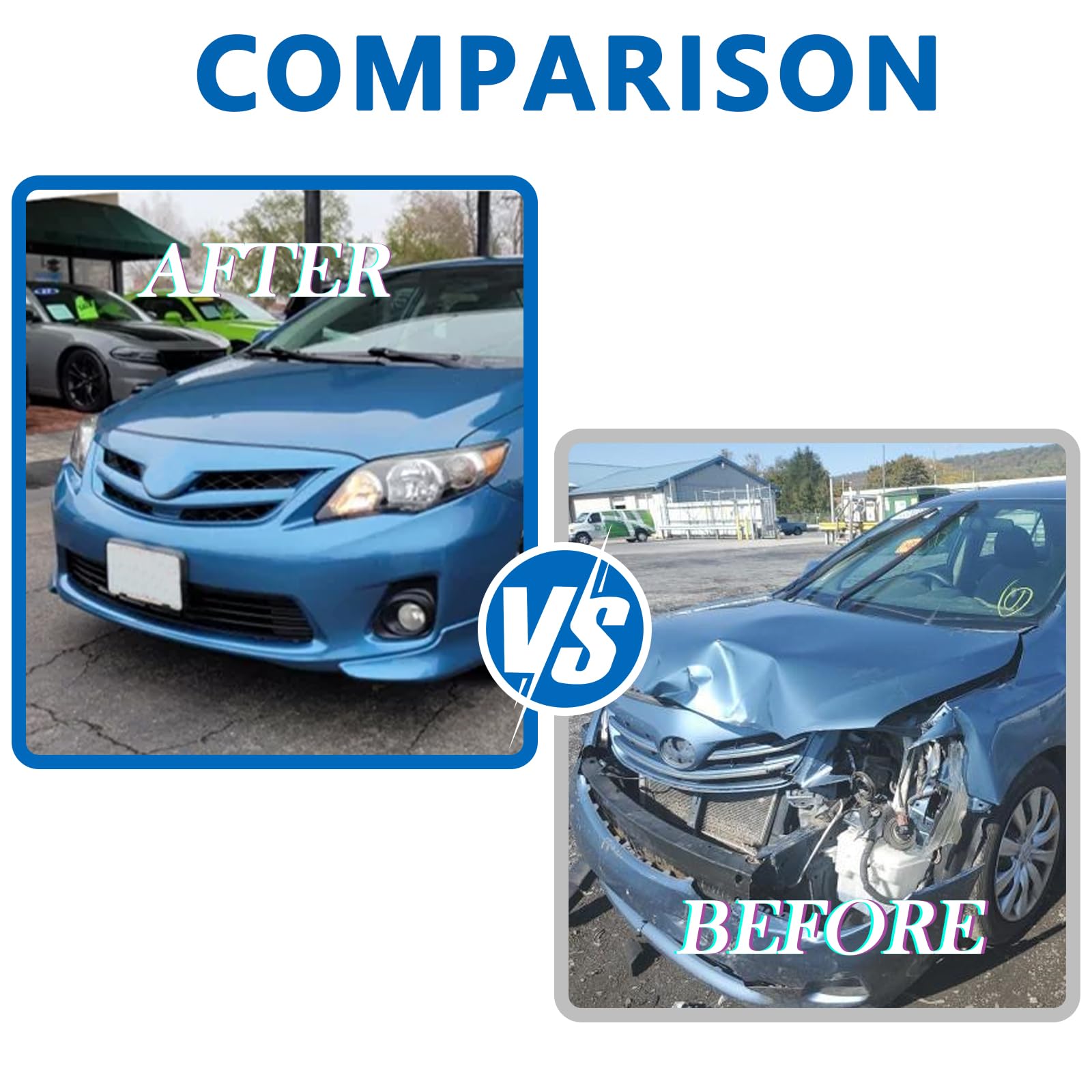 Perfit Liner Front Bumper Lower Grille Grill 2011 2012 2013 Compatible With Toyota Corolla Direct Replacement Parts Primed Black To1036125 5311202280