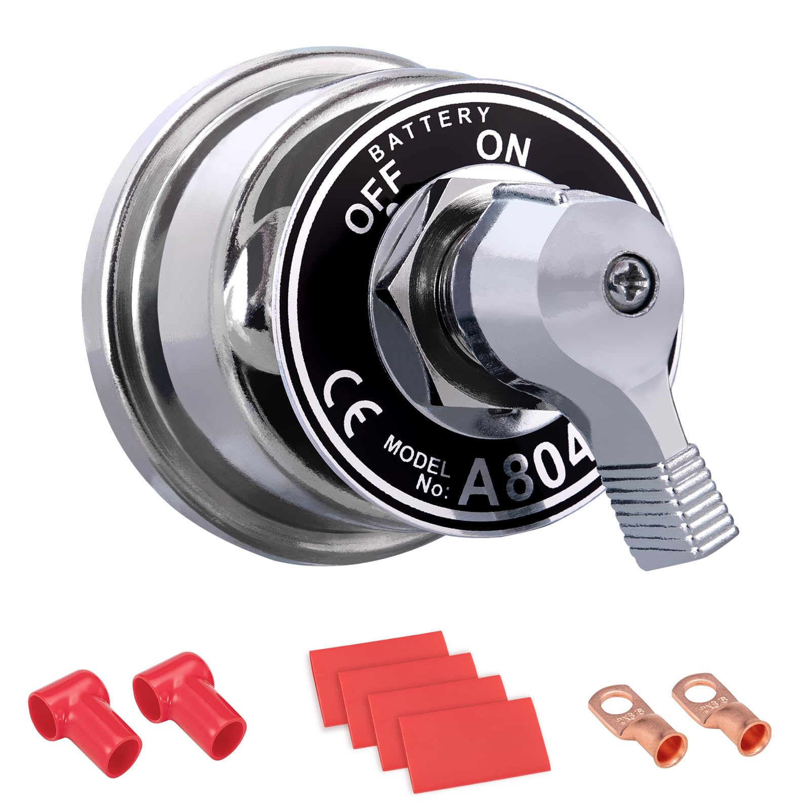 Spurtar Battery Disconnect Switch 12-48V Battery Shut Off Switch 200A High Current Master Battery Power Cut Isolator Kill Switch