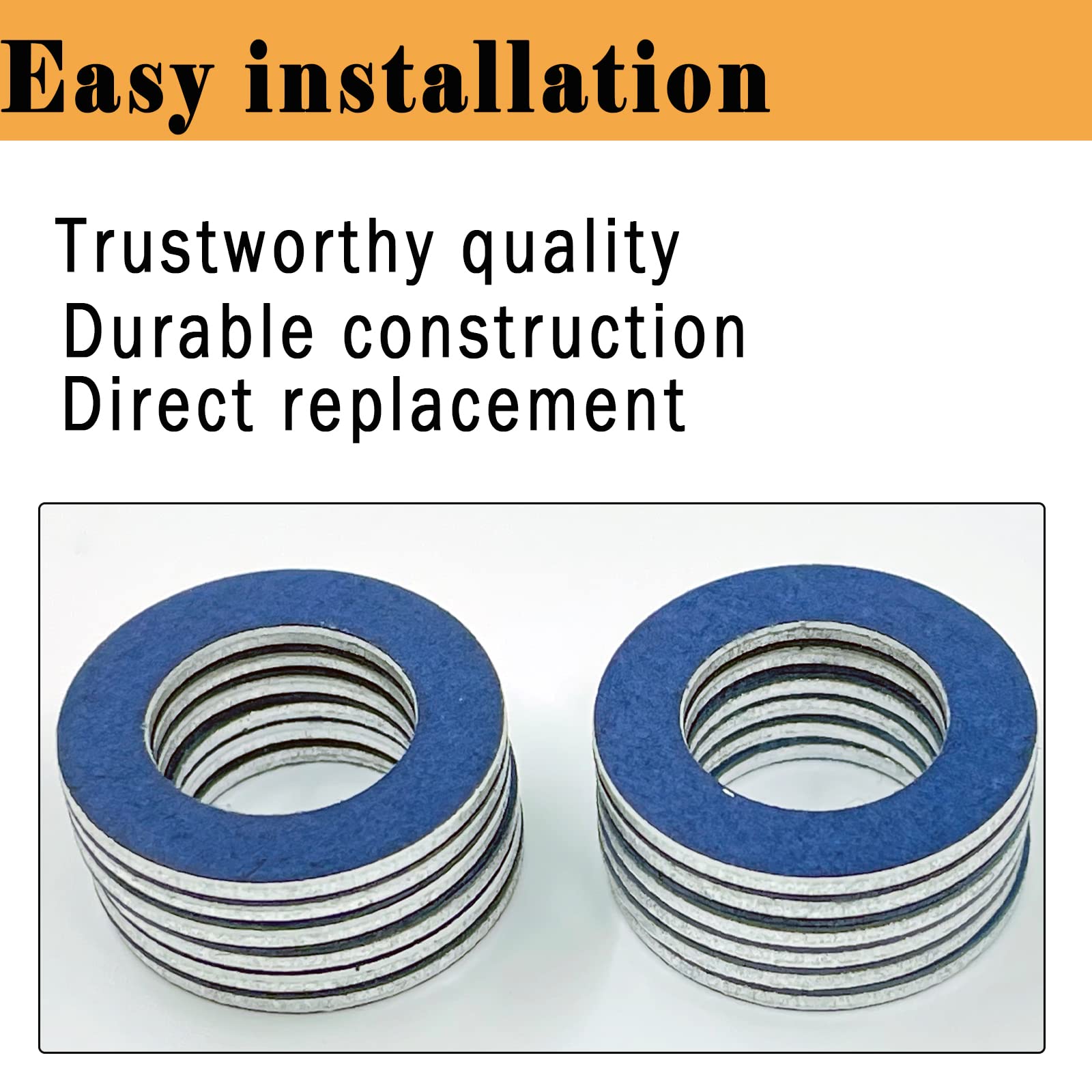 Danbojit 12 Packs Oil Drain Plug Gaskets for Toyota Tacoma, Tundra, Camry, Corolla, 4Runner, Scion, Avalon, Lexus - Compatible Replacement Parts