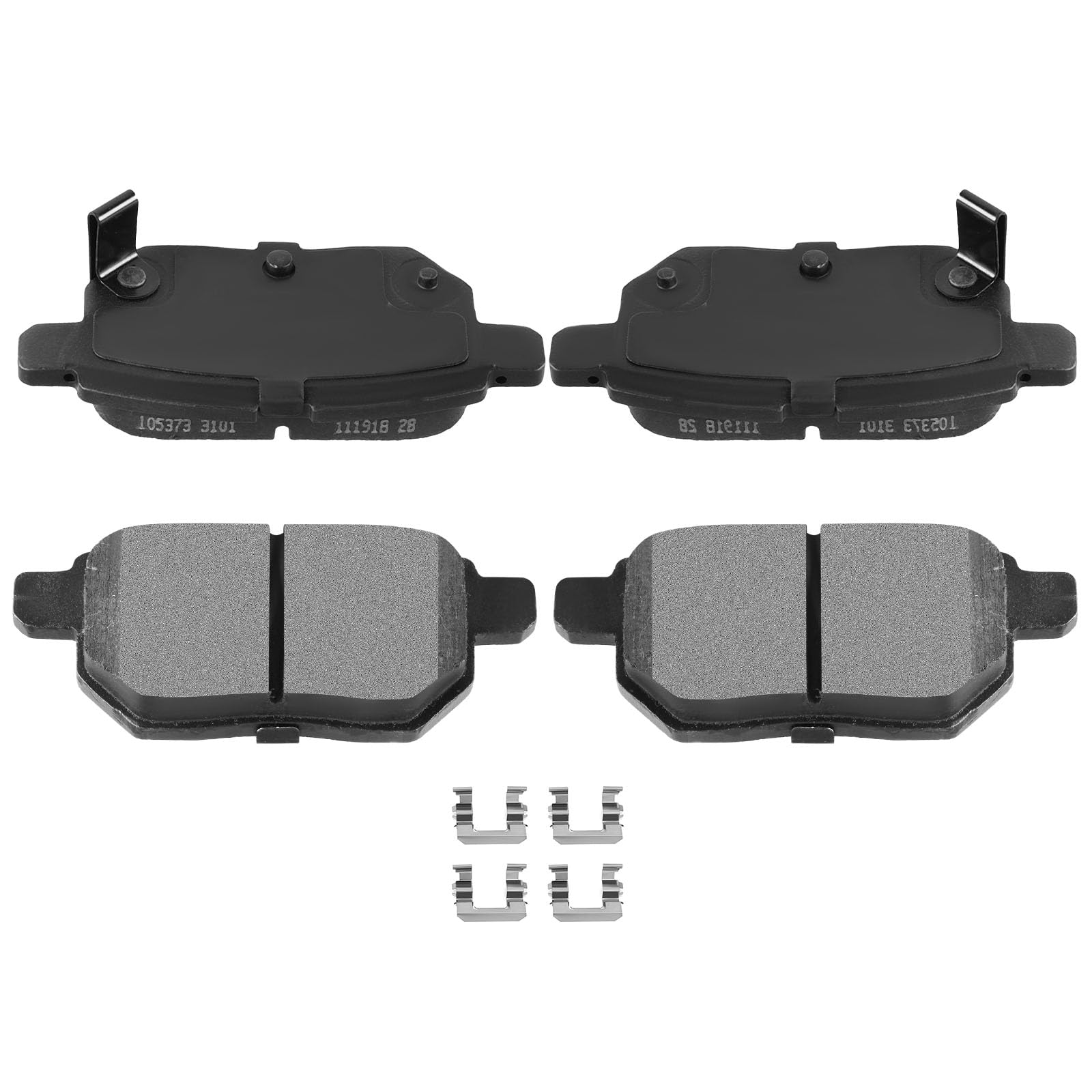 Automuto 4Pcs Rear Semi-Metallic Disc Brake Pads Set D1423 For Lexus Ct200H For Scion Im For Toyota Corolla Corolla Im Prius Pri