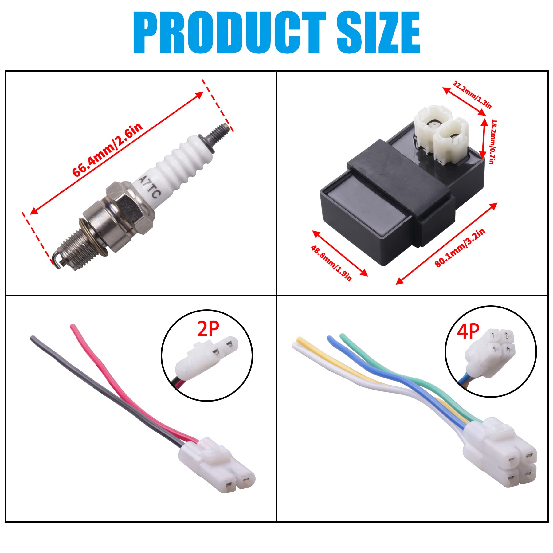 Jingke 6 Pin Dc Cdi Box For Gy6 4 Stroke 50Cc 125Cc 150Cc Scooter Moped Taotao Atv Quad Go Kart Bike (Dc-Gy6)