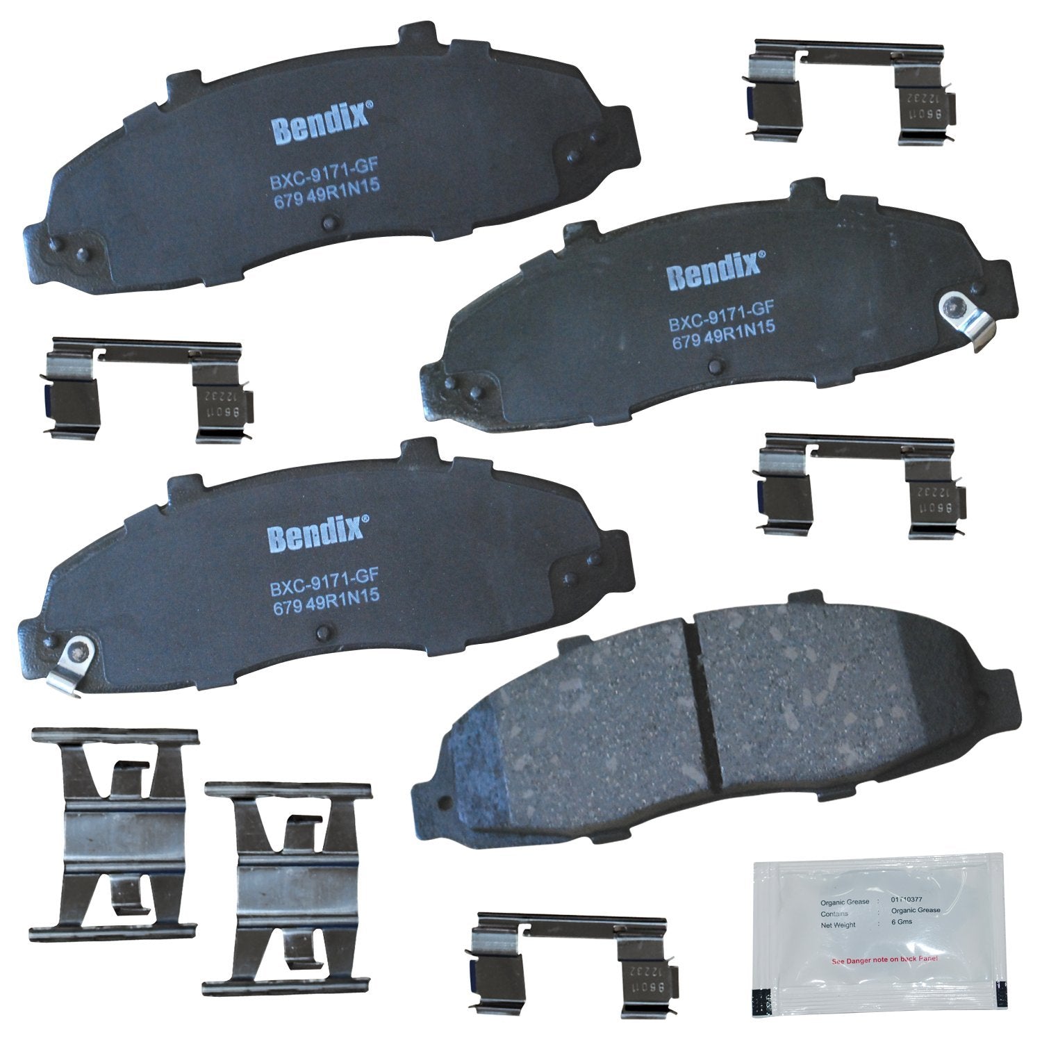 Bendix Priority1 Cfc679 Ceramic Front Brake Pads For Ford F-150 2003-1997, F-150 Heritage 2004, F-250 2007-2000, Lobo 1998-1997,