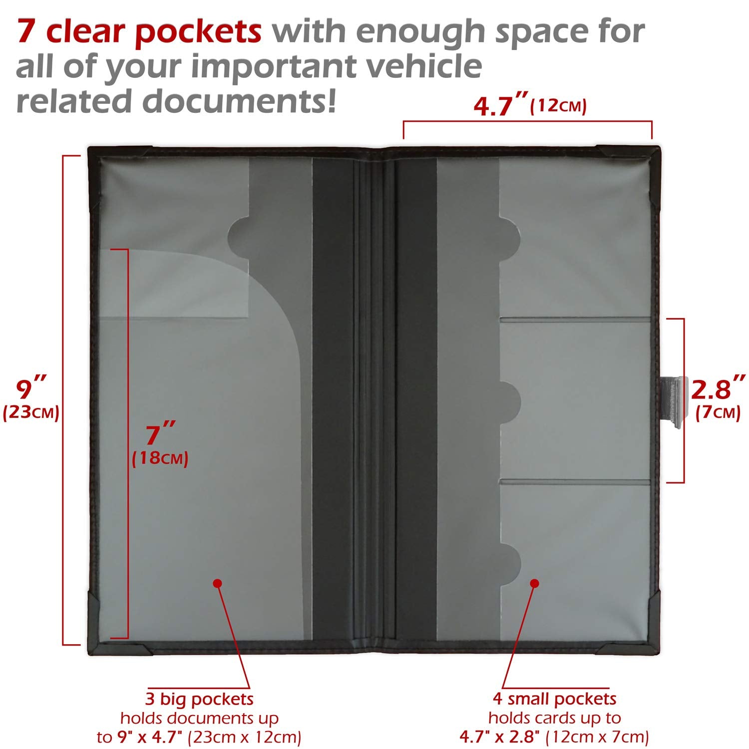 Auto Insurance And Registration Card Holder - Vehicle Glove Box Document Organizer - Car Essential Paperwork Holder For Dmv, Aaa