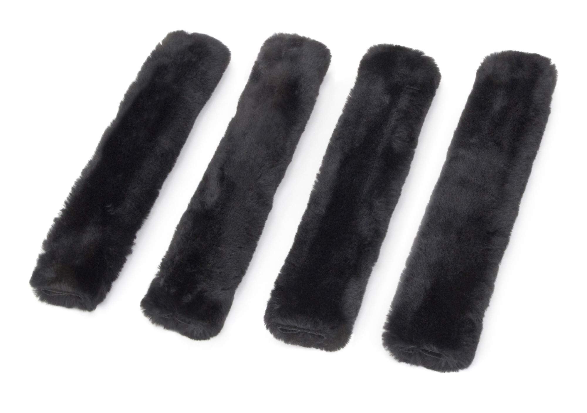 Powertye Sheeptex Synthetic Sheepskin Plush Soft-Tye Covers - 4-Pack