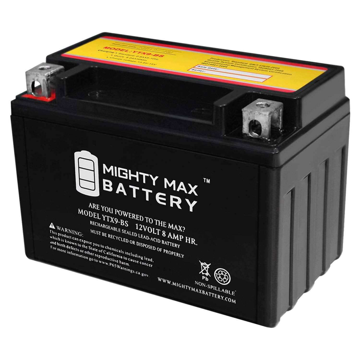 Mighty Max Battery Ytx9-Bs Sla Battery For Honda Eu3000 Generator 2000-2011 Brand Product