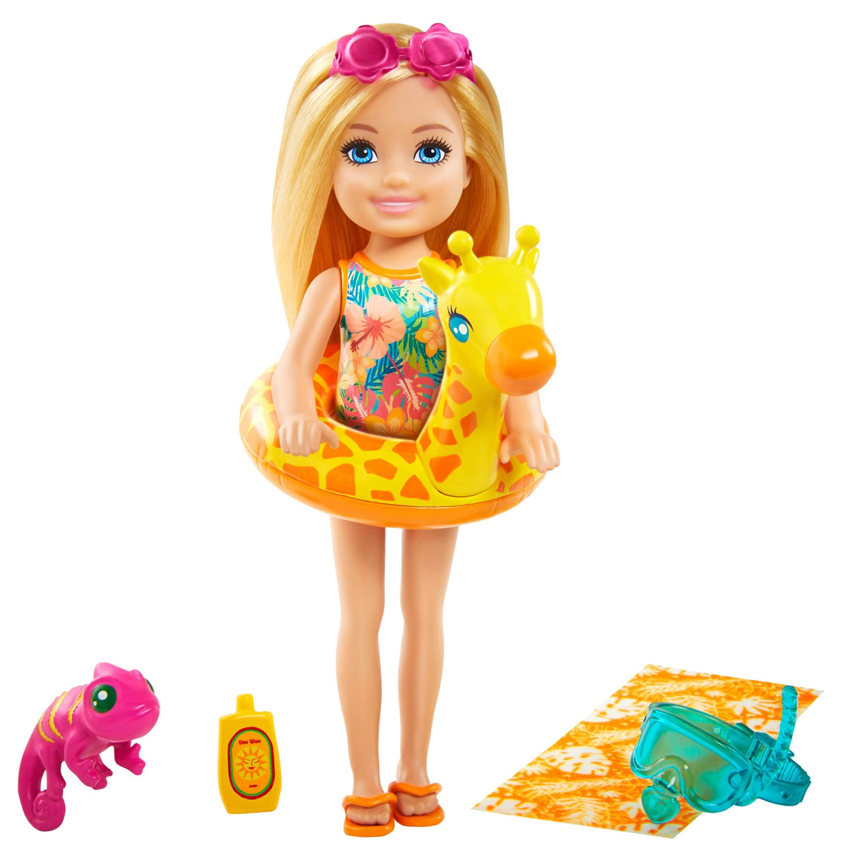 Barbie And Chelsea The Lost Birthday Playset With Chelsea Doll (Blonde, 6-In), Jungle Pet, Floatie And Accessories, Gift For 3 T