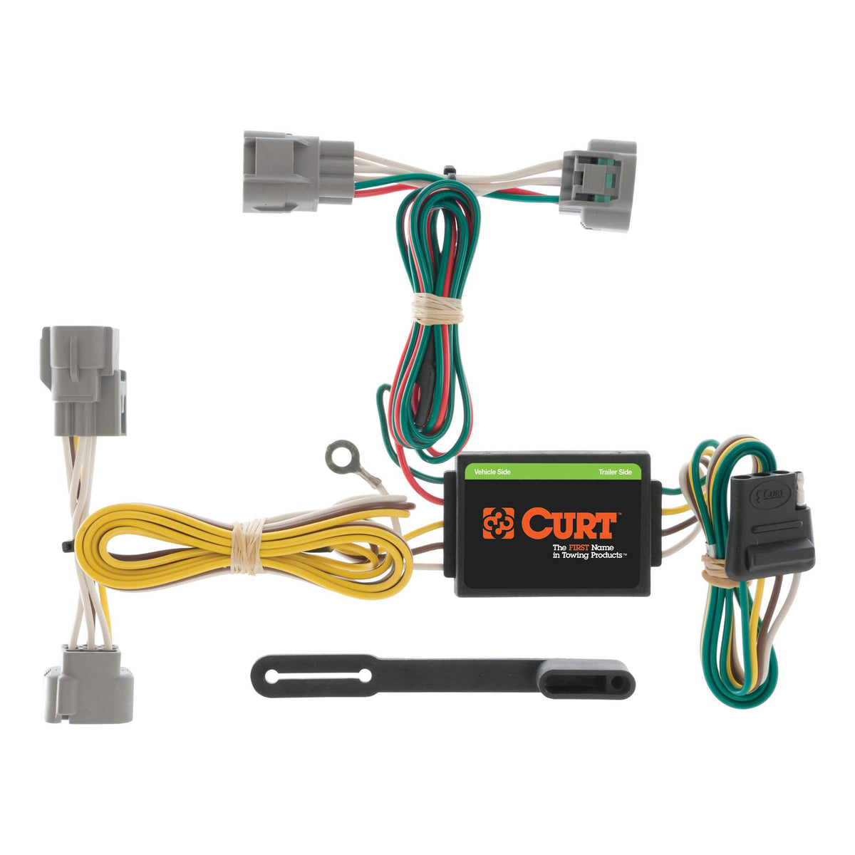 Curt 55513 Vehicle-Side Custom 4-Pin Trailer Wiring Harness, Select Toyota Tacoma, T100, Hilux , Black