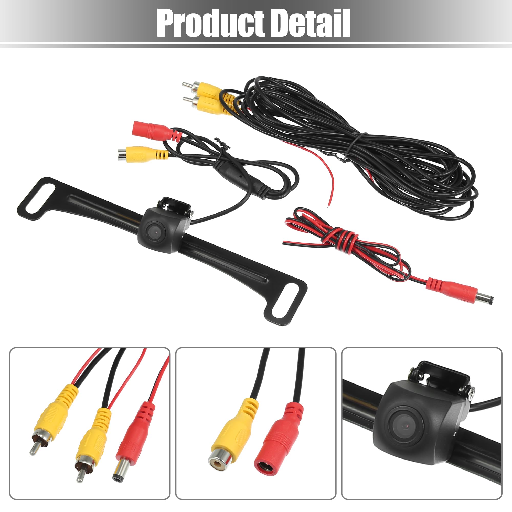 X Autohaux Hd Backup Camera For Trucks License Plate Backup Camera For Car Waterproof 170 Degree Wide View Angle Rear View Camer
