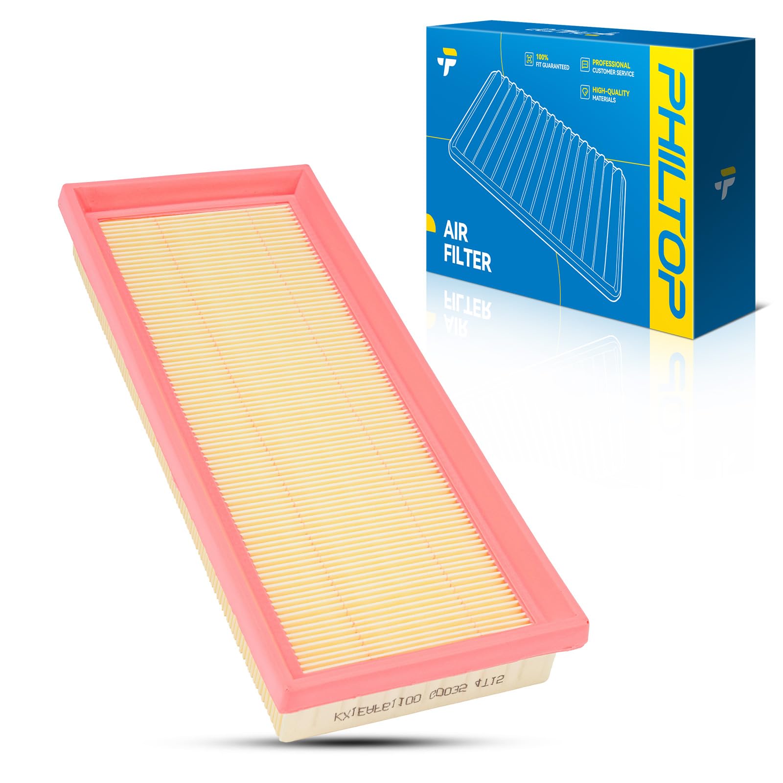 PHILTOP Engine air filter CA10604 Replacement for Smart Fortwo 2008-2015, L3 1.3L, Flexible Panel