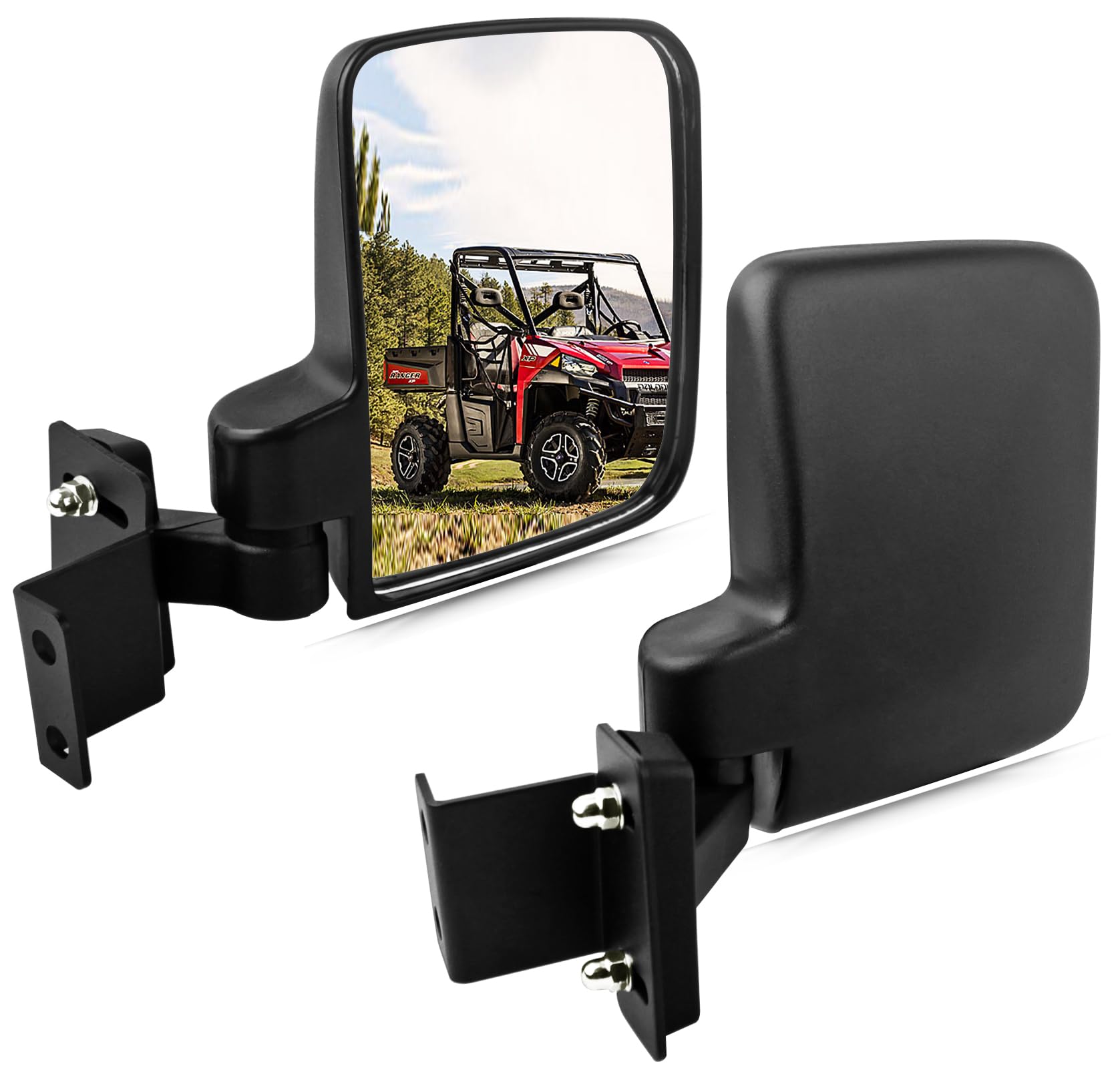 Ranger Side View Mirror Compatible with 2015-2024 Polaris Ranger 500 570 900 Fits Pro-Fit Cab Lock N Ride Factory Cage Frame Ran
