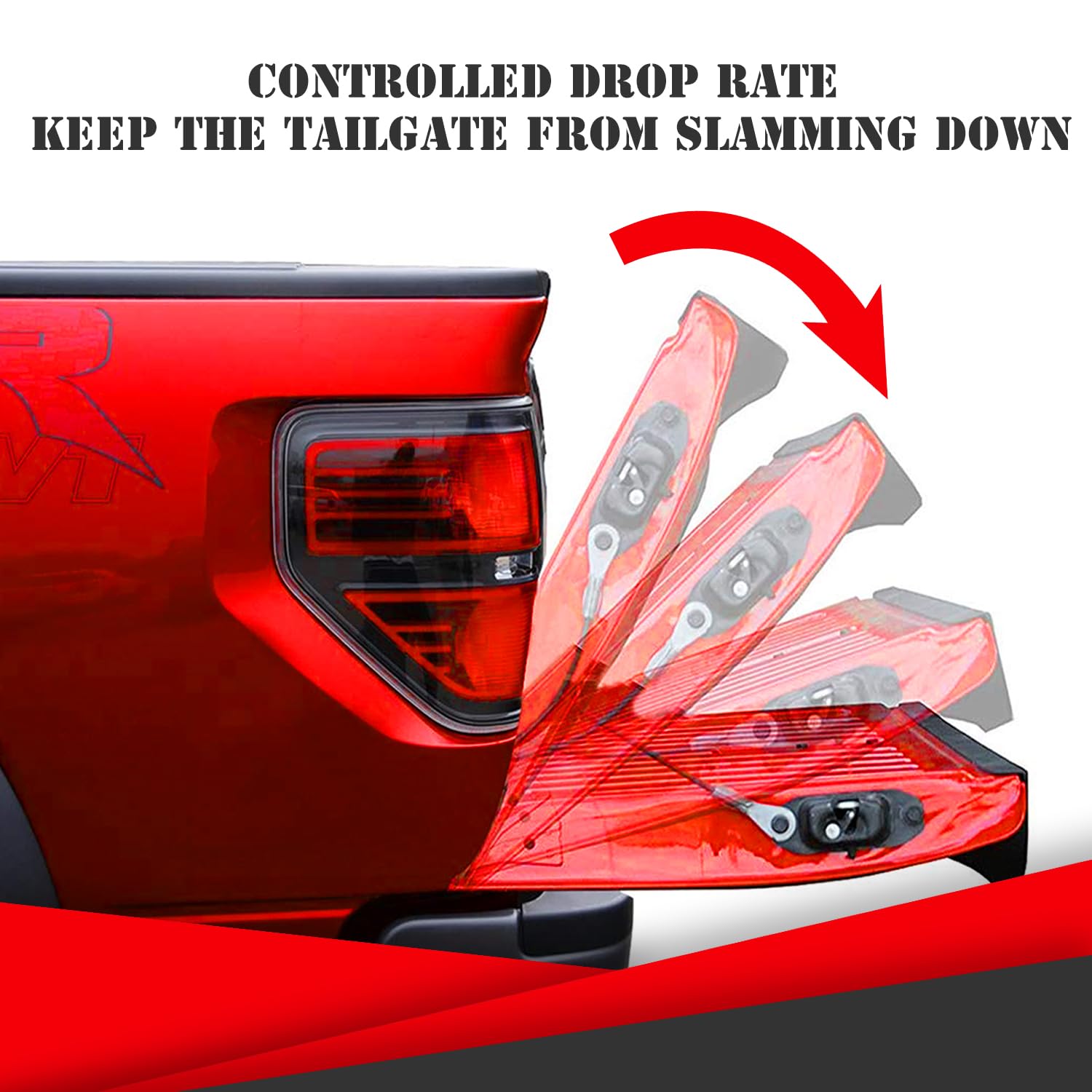 Truck Tailgate Assist Accessories Compatible With Ford F-250 F-350 Super Duty, Pack Of 1 (2017-2022, Classic)