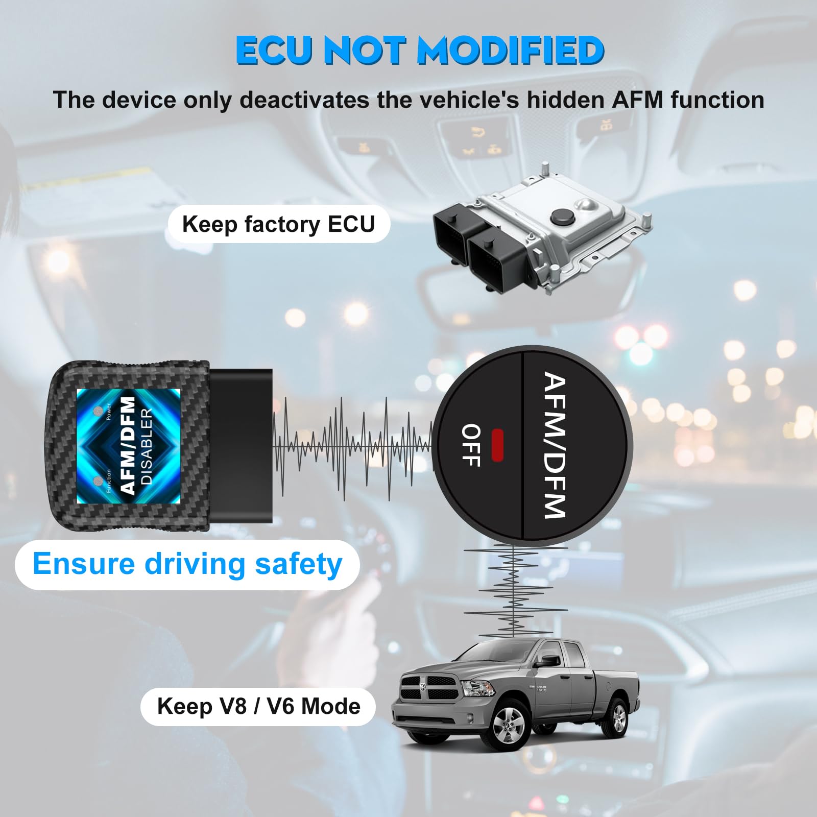 ROPODE AFM Disabler for V6 & V8 GM Motors - Active Fuel Management Delete Compatible with 5.3L Silverado, Sierra, Yukon, Escalade