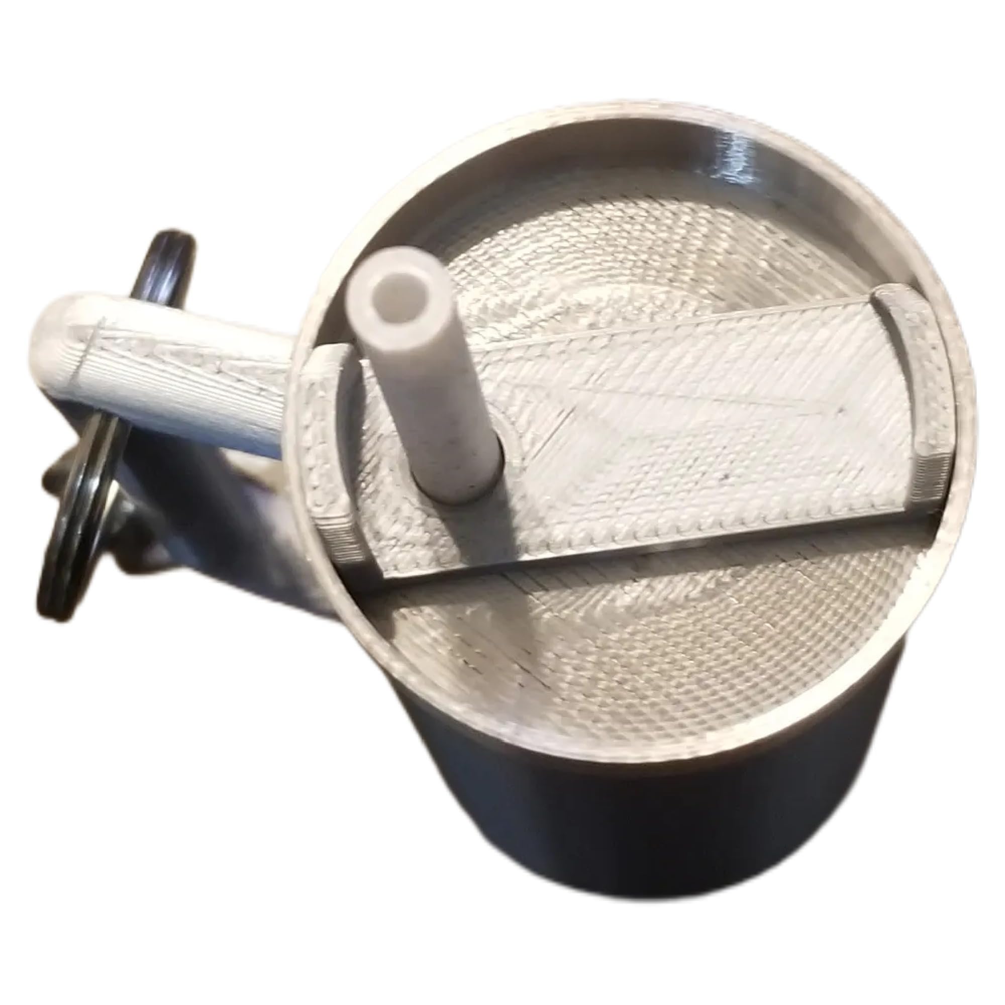 Miniature Stanley Tumbler Cup Replica Keychain - 3D Printed Desk Accessory (Shiny Silver)