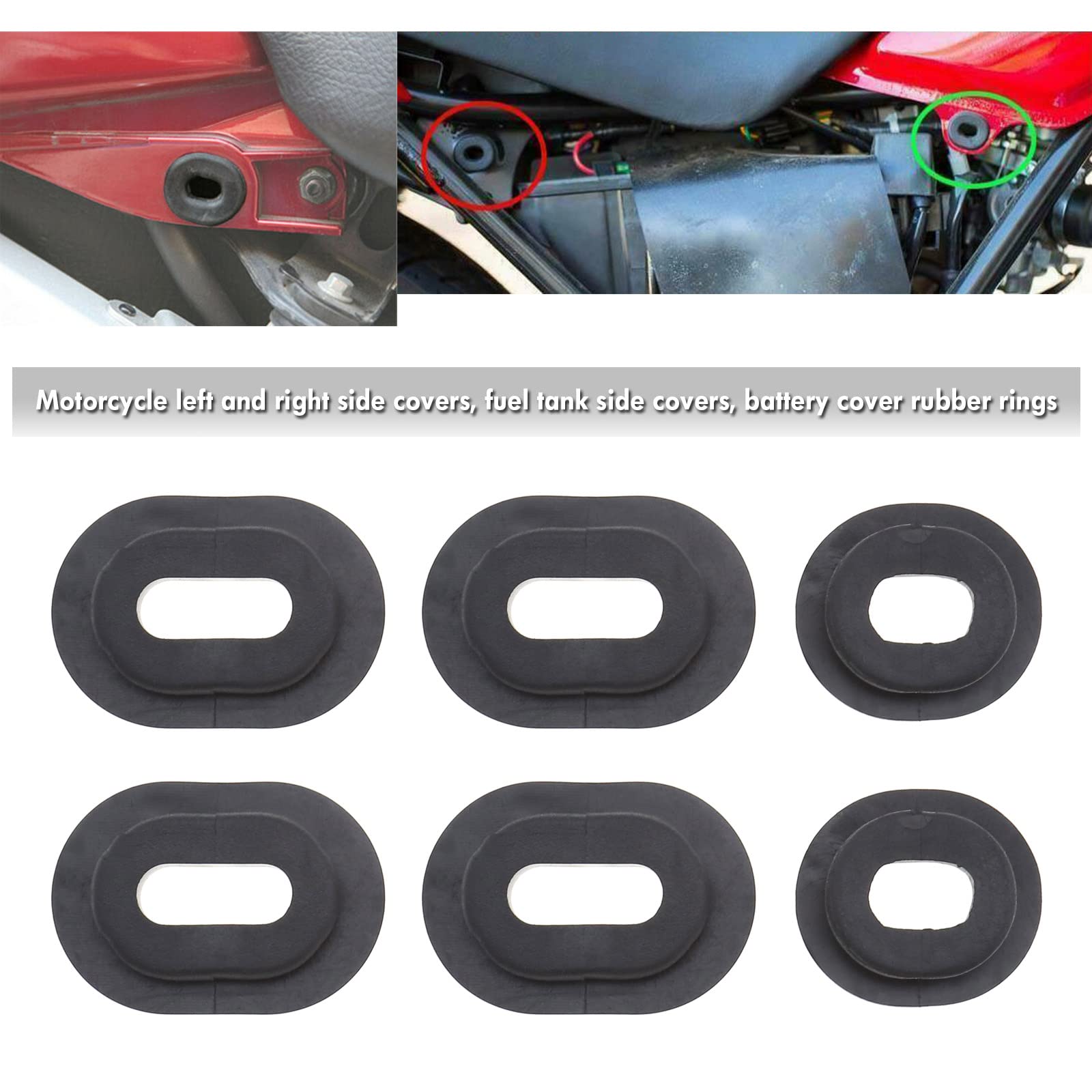 Create Idea 12Pcs Rubber Side Cover Grommet Single Side Panel Fairing Washer Spacer For Cg 125 Zj125 Cb100 Cb125S Cl100 Cl100S C