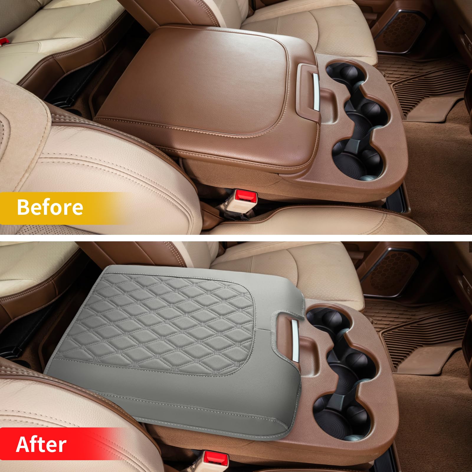 Giant Panda Custom Fit Console Cover For 2013-2018 Ram 1500 & 2013-2024 Ram 2500/3500/1500 Classic Model Jump Seat Console - Wat