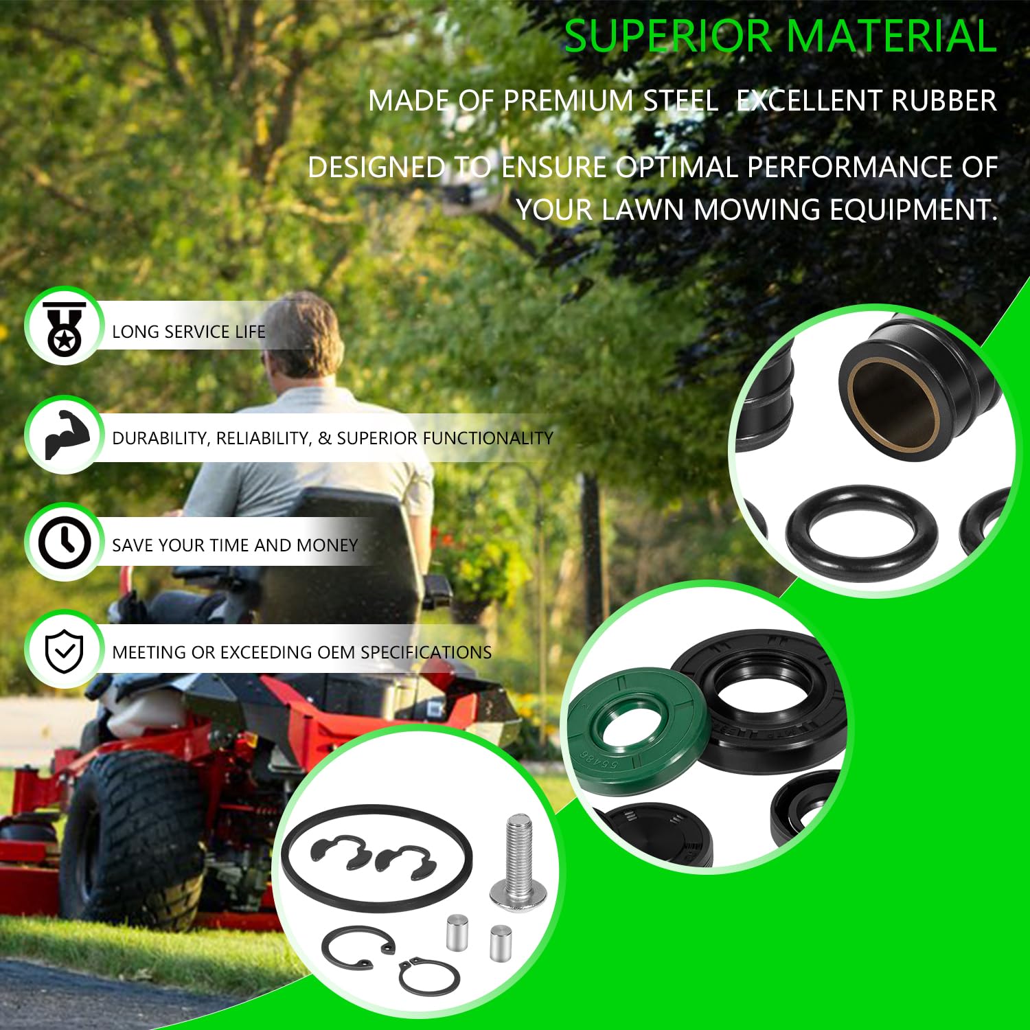 72994 Transmission Seal Kit Fits for Rebuilding ZT-2800, ZT-3100, ZT-3400 Transmission Replaces for Hydro-Gear 72994, 71410, 731