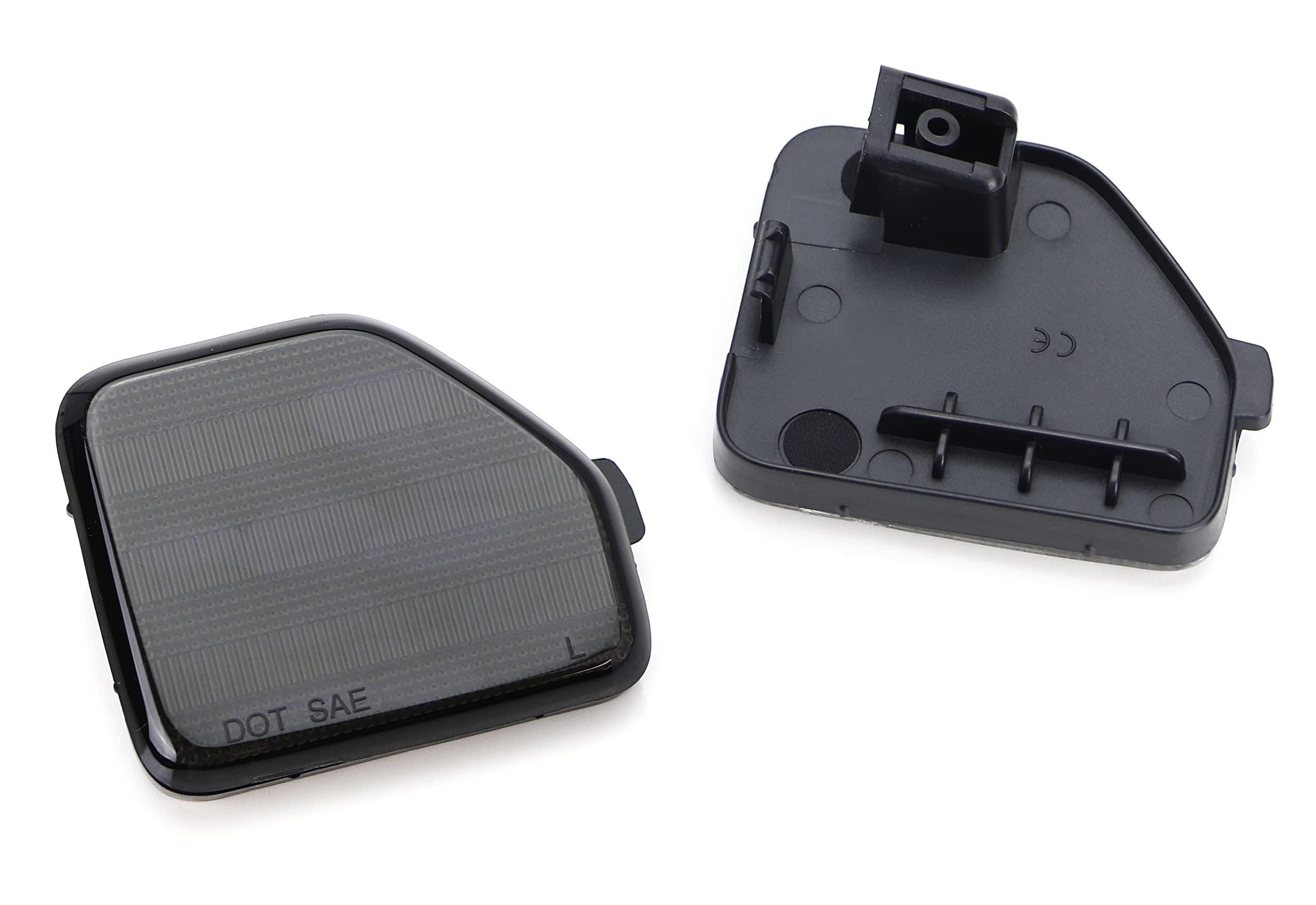 Ijdmtoy Blackout Smoked Lens Rear Bumper Reflector Lenses Compatible With Jeep 2018-Up Wrangler Jl Sahara Rubicon Moab Trims Only, Oe-Spec Lh Rh Assembly