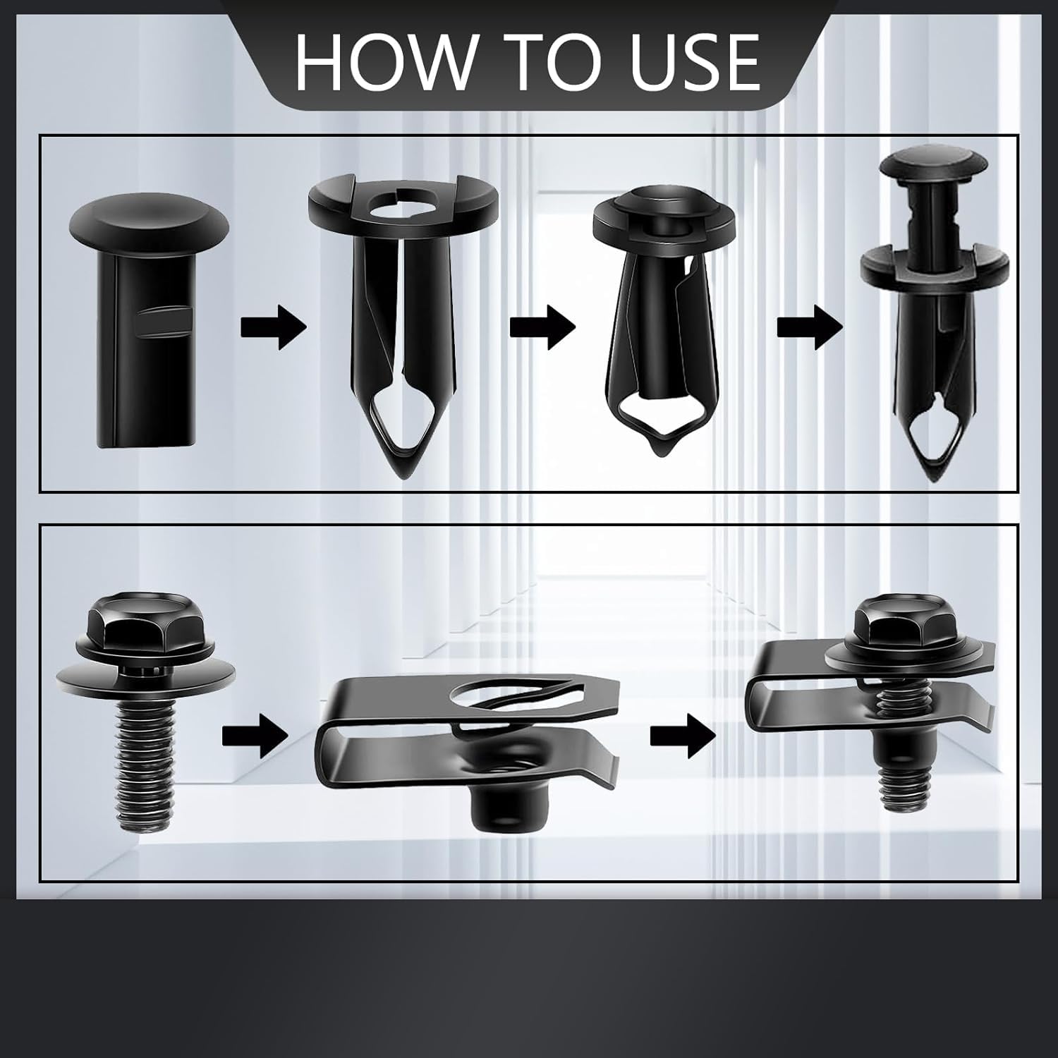 neynavy 35 PCS Engine Under Cover Splash Shield Body Bolts Screws, Bumper Fender Liner Push Retainer Fastener Rivet Clips Extrud