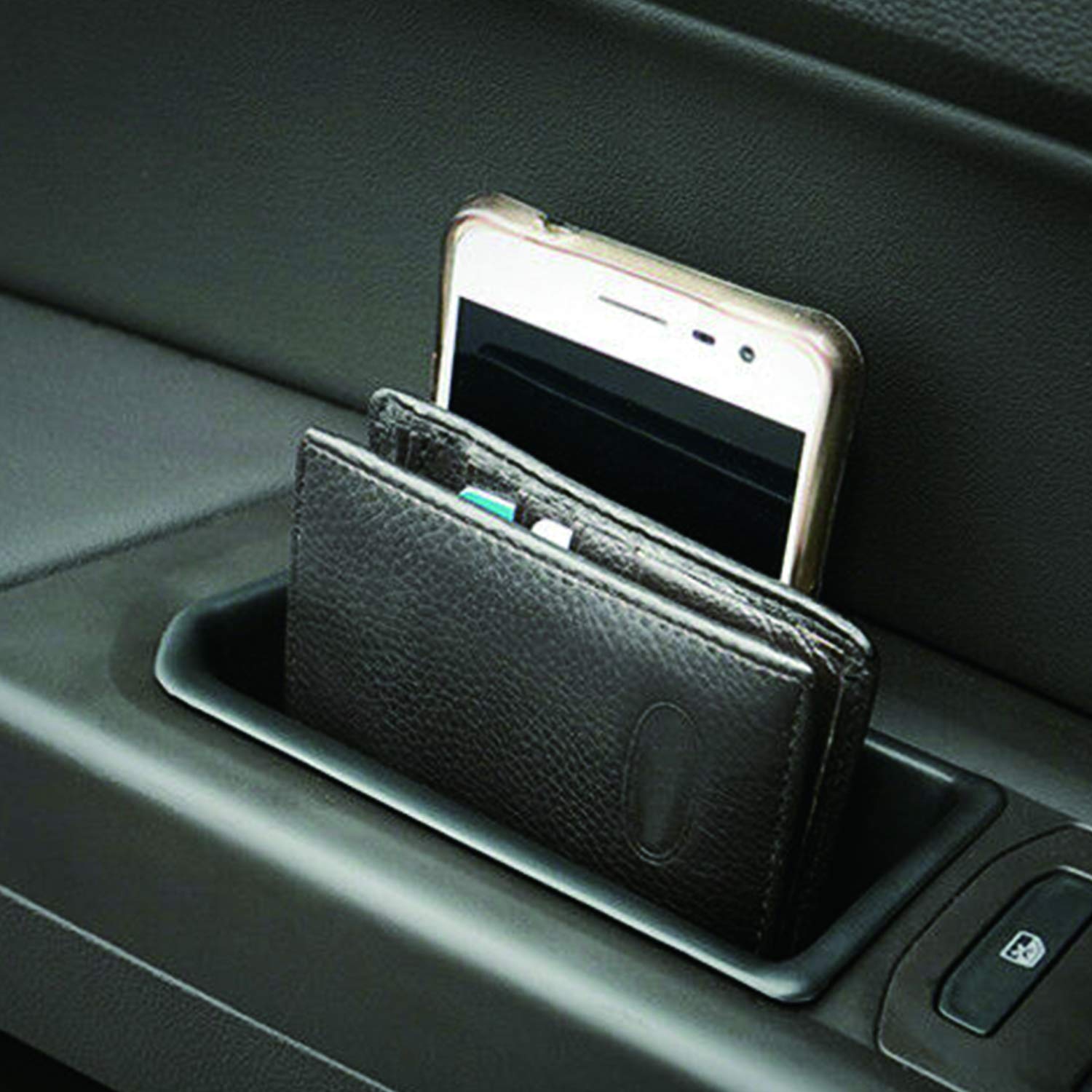 Citumo 4PK Armrest Container Door Storage Organizer Box Tray Handle for VW Volkswagen Atlas 2018-2022 Atlas Cross Sport (2 Front