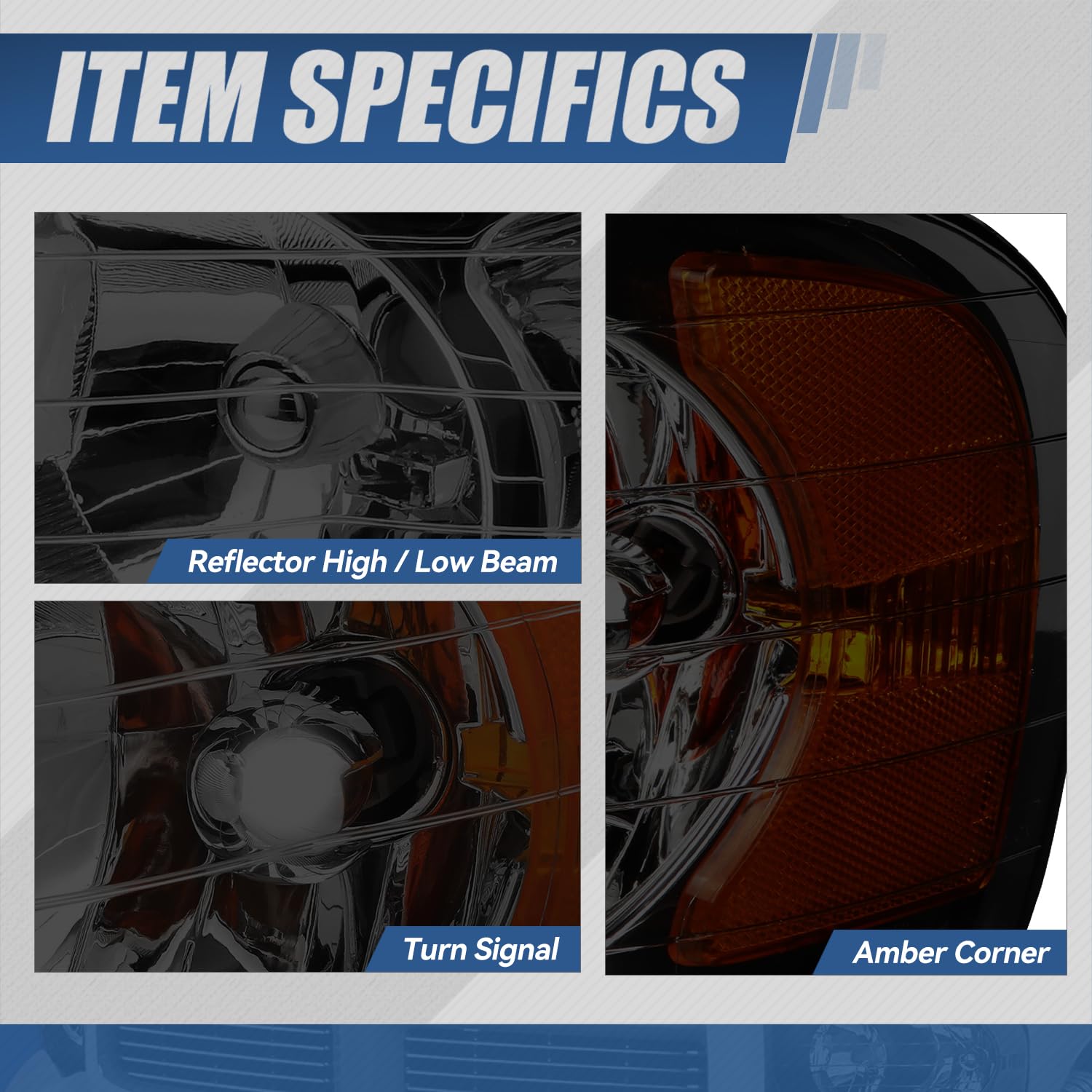 Auto Dynasty [Halogen Model] Factory Style Headlight Lamps Assembly Compatible With Dodge Ram 1500 2500 3500 Pickup Truck 02-05,