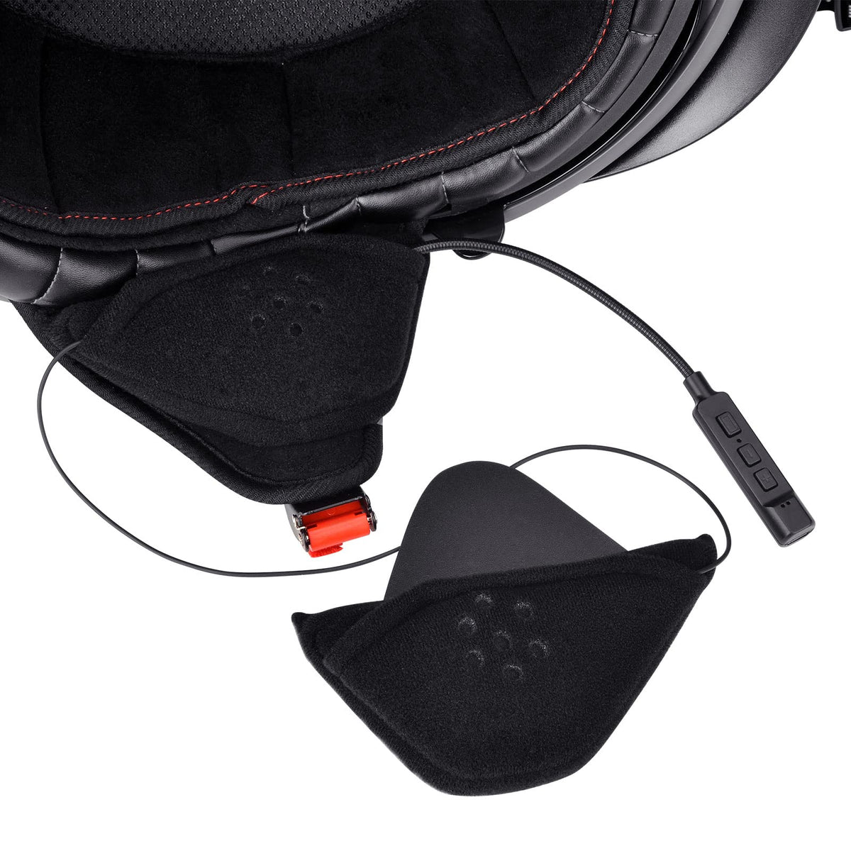 Iguerburn Half Helmet Ear Pads Speaker Pockets, Bluetooth Motorcycle Helmet Speakers Pouches 1/2 Helmet Accessories Ear Protection Reduce Wind Noise, 1 Pair