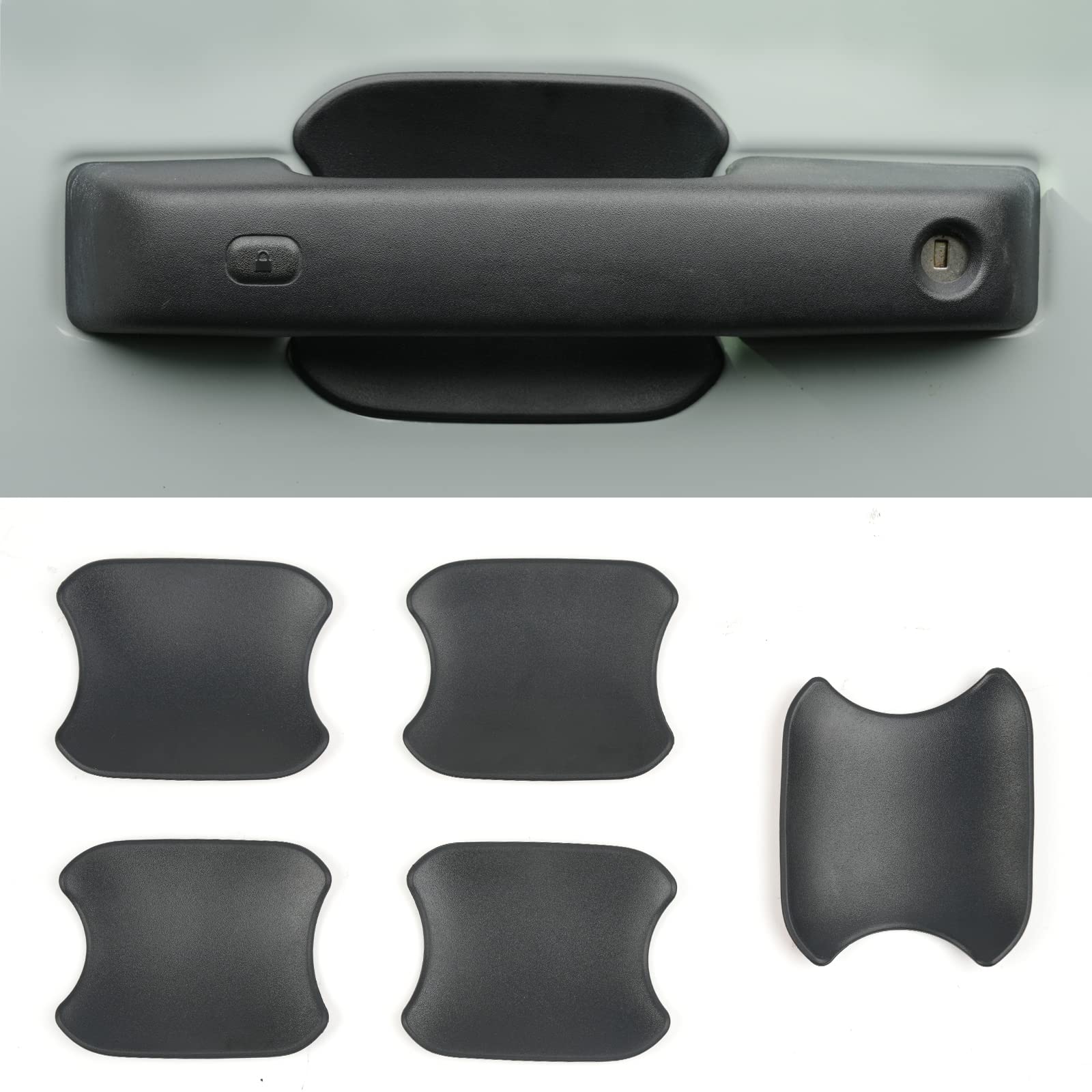 LitMiRaCle Car Door Bowl Scratch Protector for Ford Bronco, Exterior Door Handle Bowl Cover Protection Trim Accessories Compatib