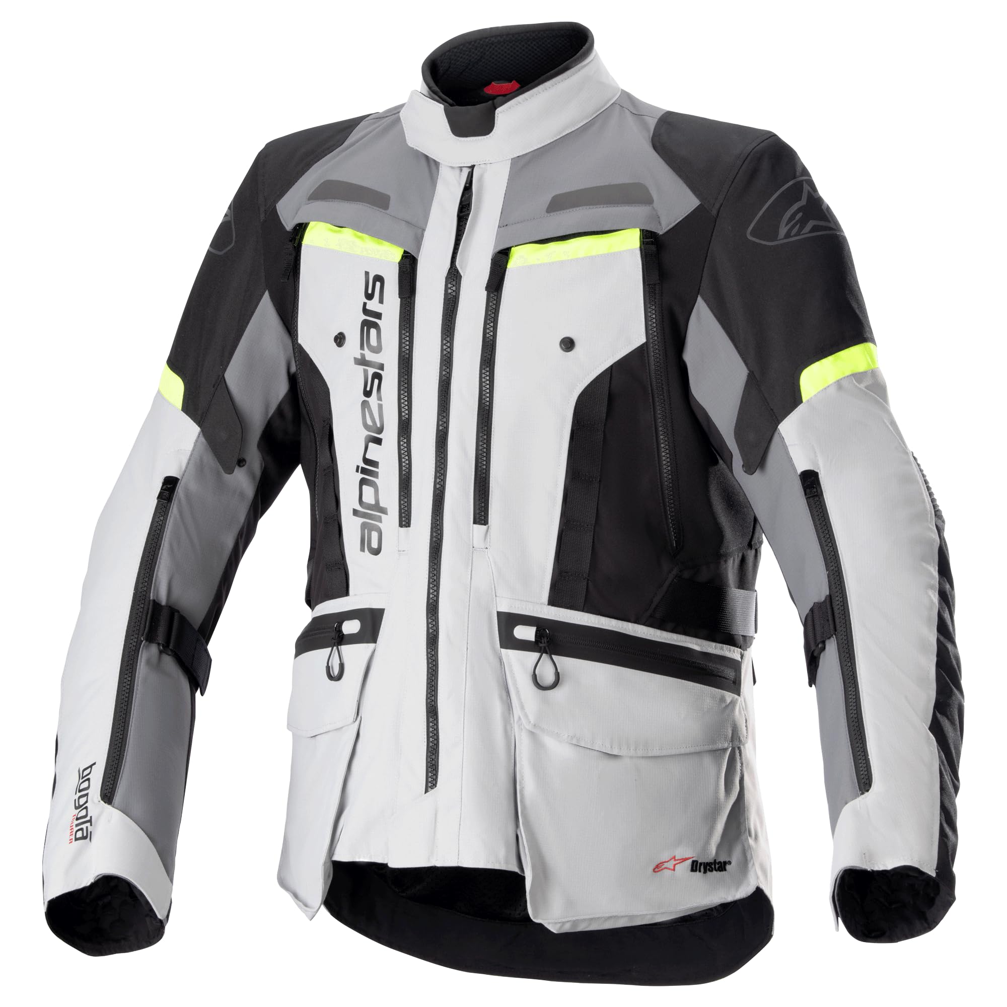 Alpinestars Bogota Pro Drystar Jacket M, Ice Gray/Dark Gray/Yellow Fluo