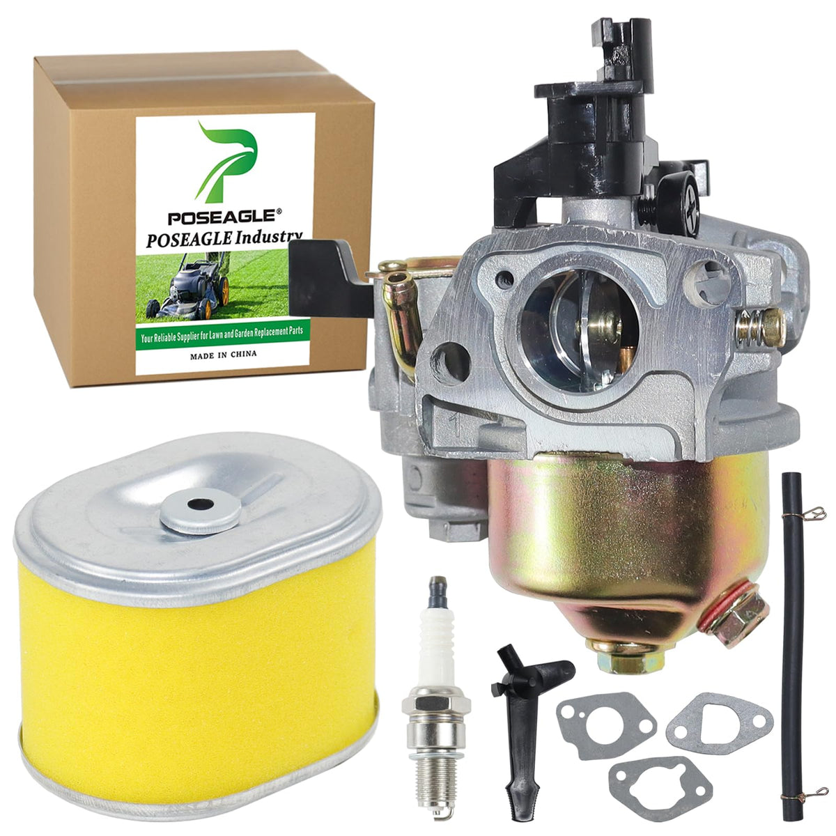 Poseagle Gx120 Carburetor Kits Replaces 16100-Zh7-W51, 16100-Zh7-W50, 16100-Zh8-W61, 16100-Ze0-817, 16100-Ze1-825 For Honda Gx12