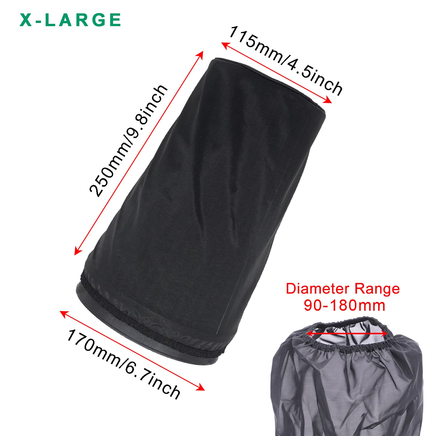 Car Cone Performance Air Filter Cover Sock Thicker Version Dust-proof Water-proof Protection Cover Universal for High Flow Cold