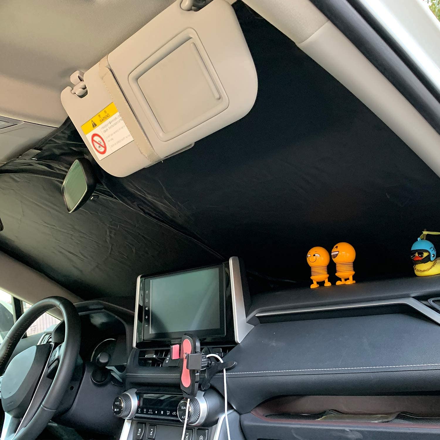 D-Lumina Rav-4 Windshield Sunshade Compatible With 2019 2020 2021 2022 2023 2024 2025 Toyota Rav4 - Foldable Front Window Sun Sh