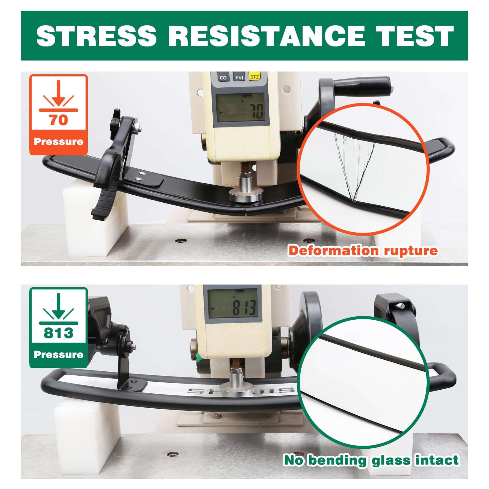 SHEJISI UTV Mirrors, Aluminum Alloy Material,2024 New RZR Rear View Mirror for 1.5'' to 2'' Inch Roll Cage, Adjustable for Best