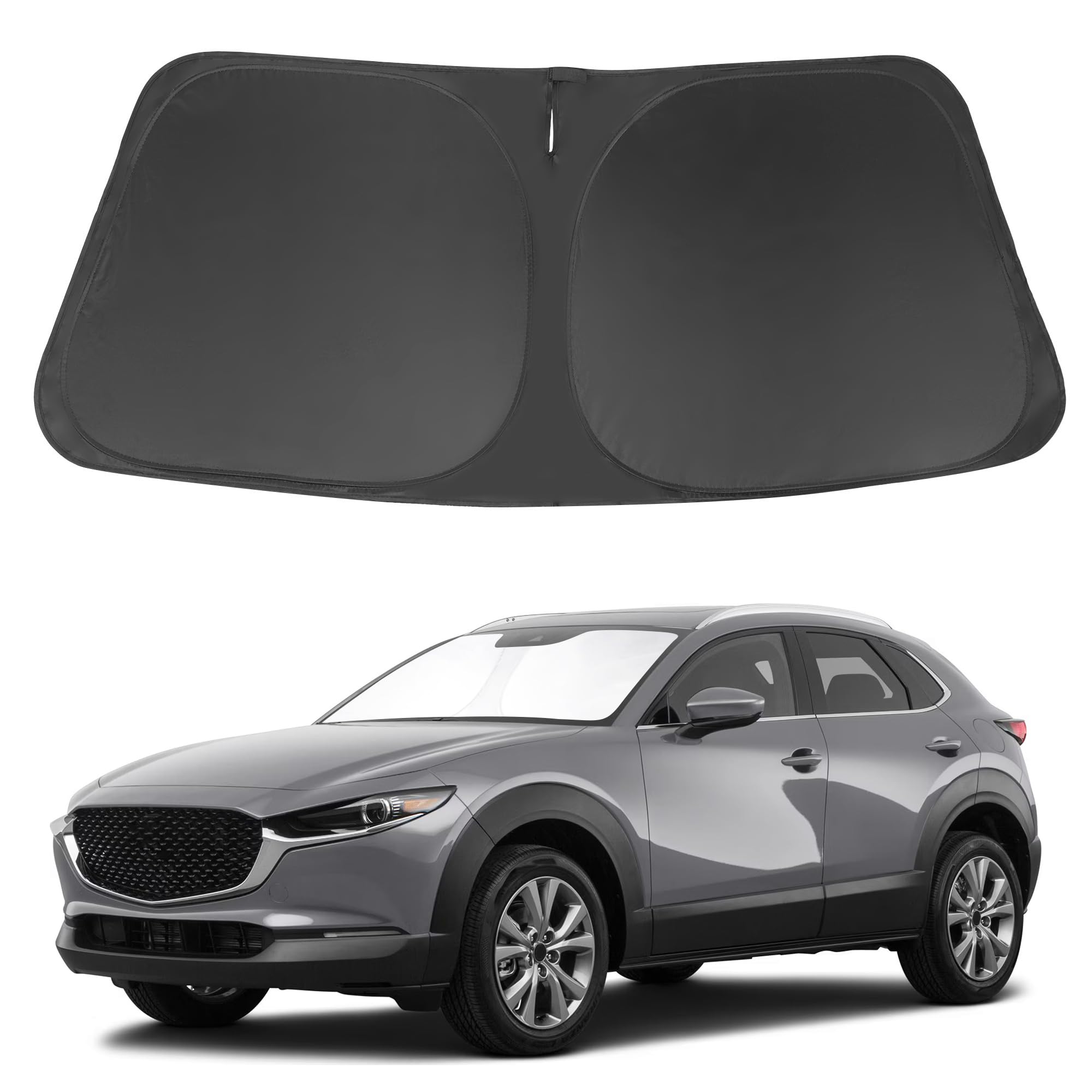 Windshield Sun Shade Compatible With Mazda Cx-30 2019-2024 2025 Cx30 Accessories Foldable Sun Visor Protector Sunshade Blocks Ra