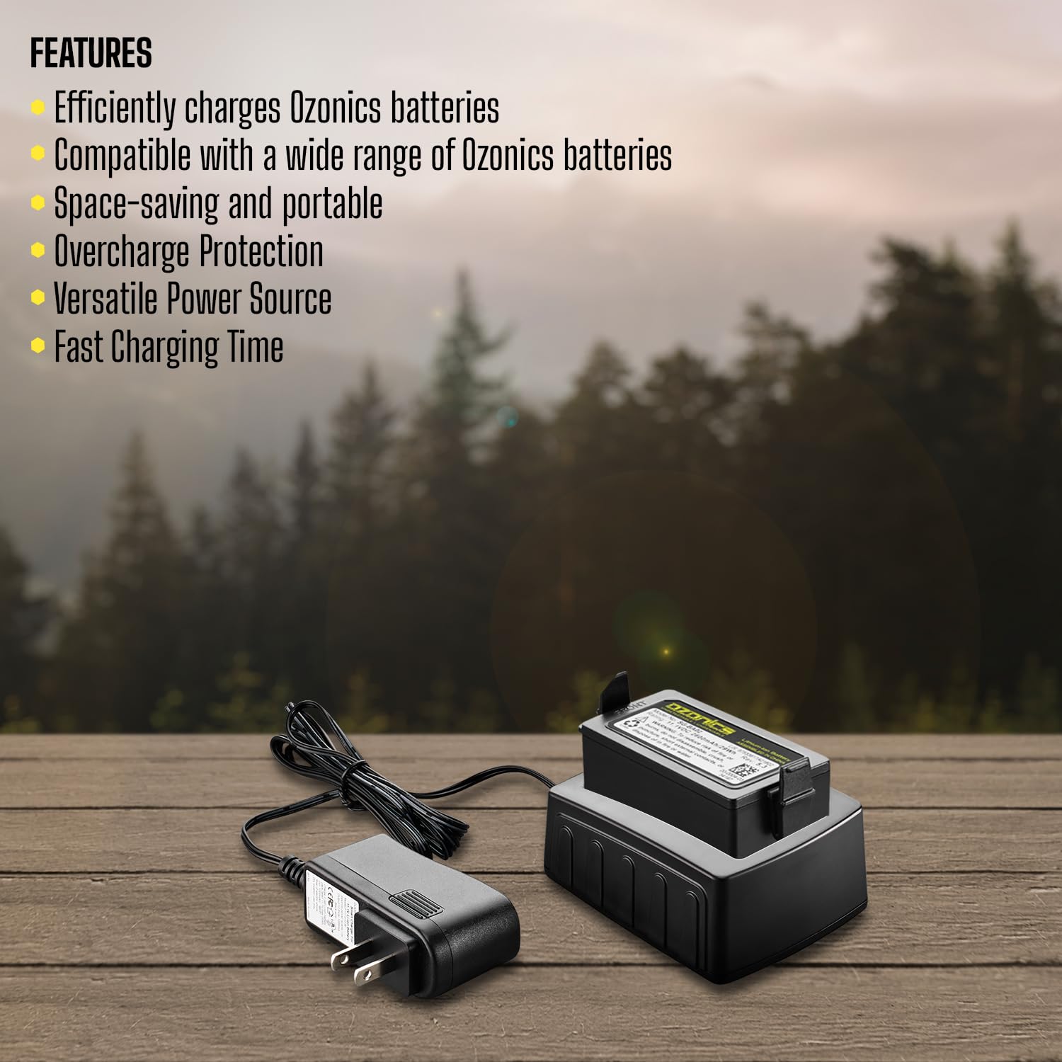 Ozonics Battery Charger For Hr230, Hr200, Hr150 Batteries (Sg-Sbc01), Rapid Recharge Your Gen One Standard Battery (Sg-Ba02) And Gen Two Xl Battery (Sg-Ba02Xl) For Hunting, Smart Charging Technology