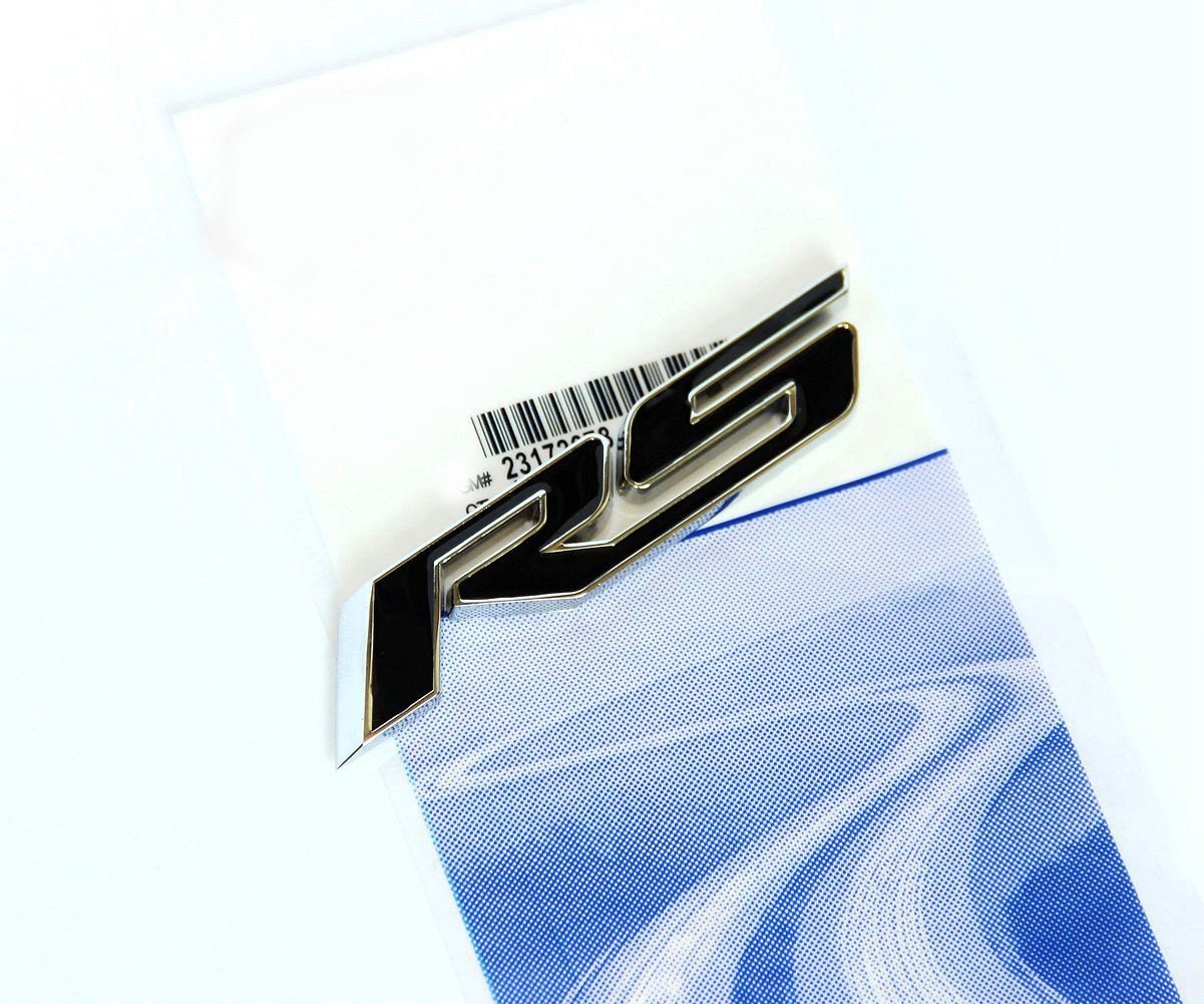 Yoaoo 1X Oem Grille Rs With Decal Rs Emblem Badge 3D Logo Allloy Compatible With Camaro Series Black