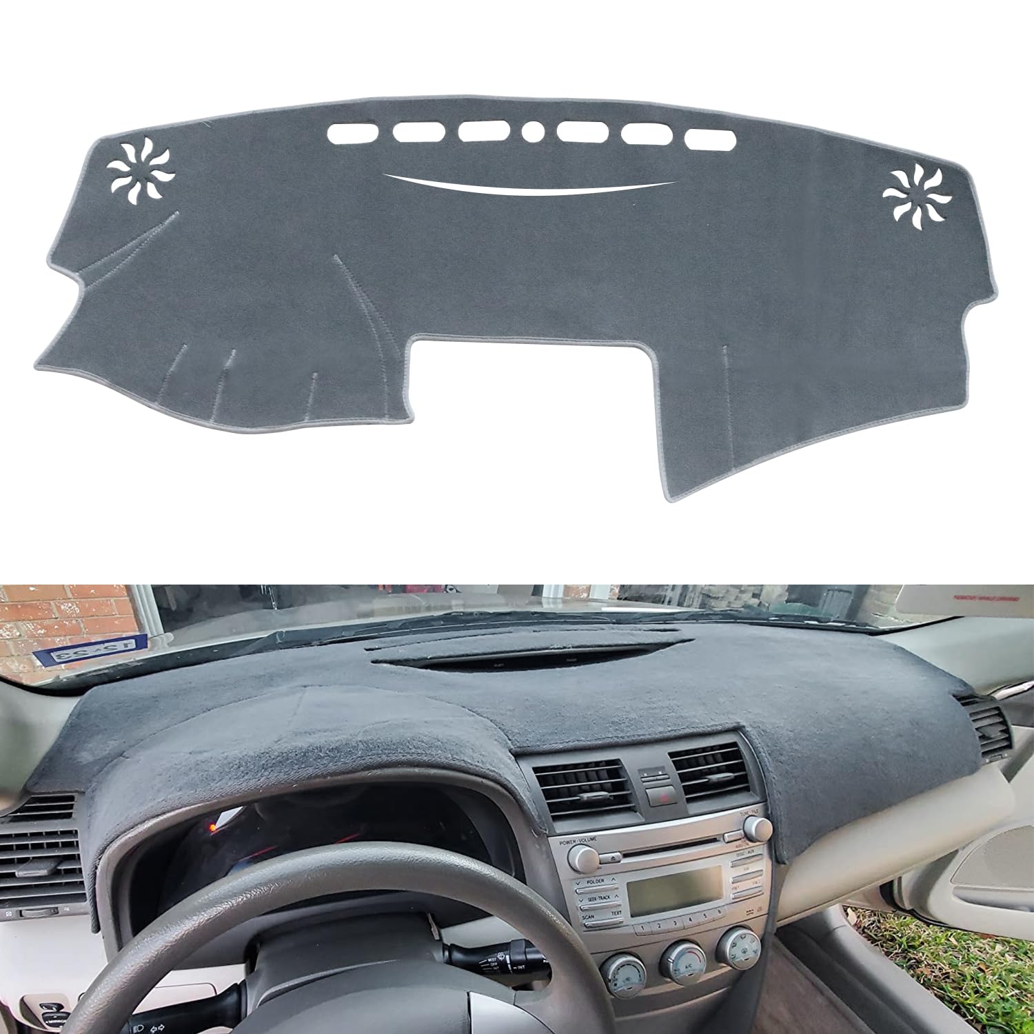 Remoch For Toyota Camry Accessories 2007 2008 2009 2010 2011 Dash Cover Dashboard Cover Mat Custom Fit Center Console Cover Suns