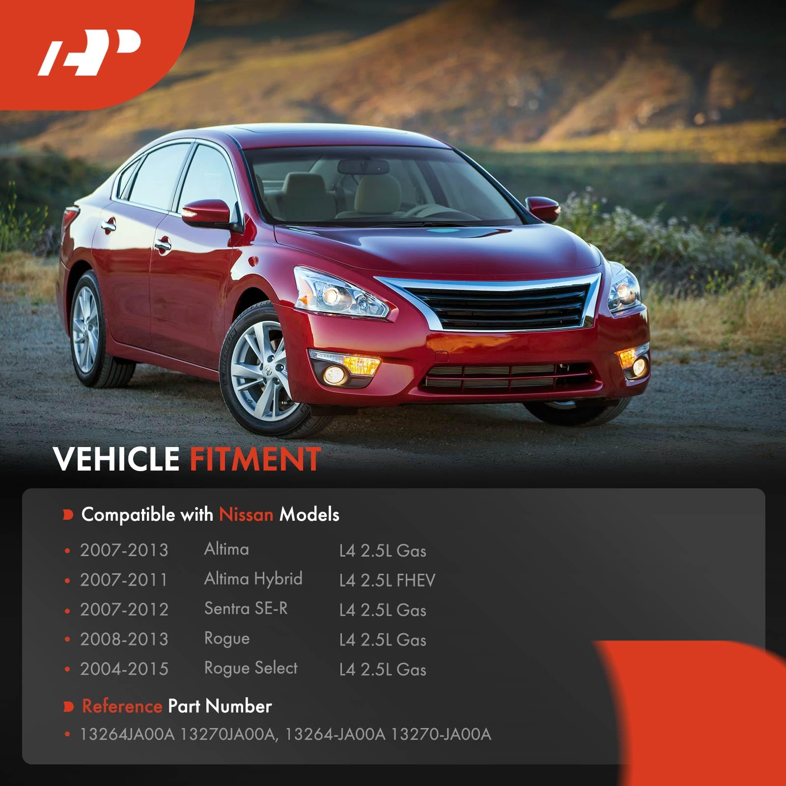 A-Premium Qr25De Engine Valve Cover Kit, With Oil Cap & Bolt, Compatible With Nissan Altima (Hybrid) 2007-2013, Sentra Se-R 2007