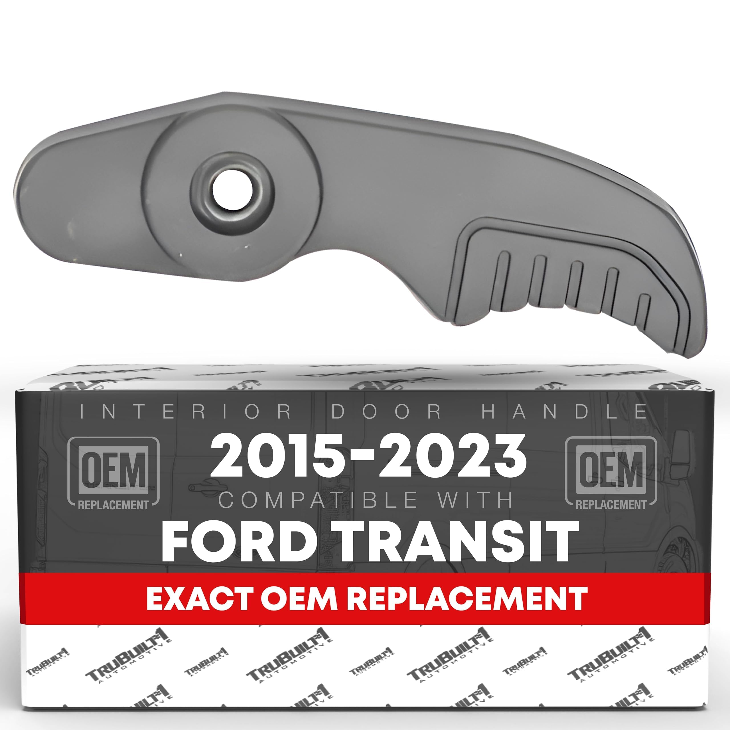 T1A Interior Rear Driver Door Handle, Tailgate Back Door Replacement - Compatible With 2015-2023 Ford Transit - Textured Black,