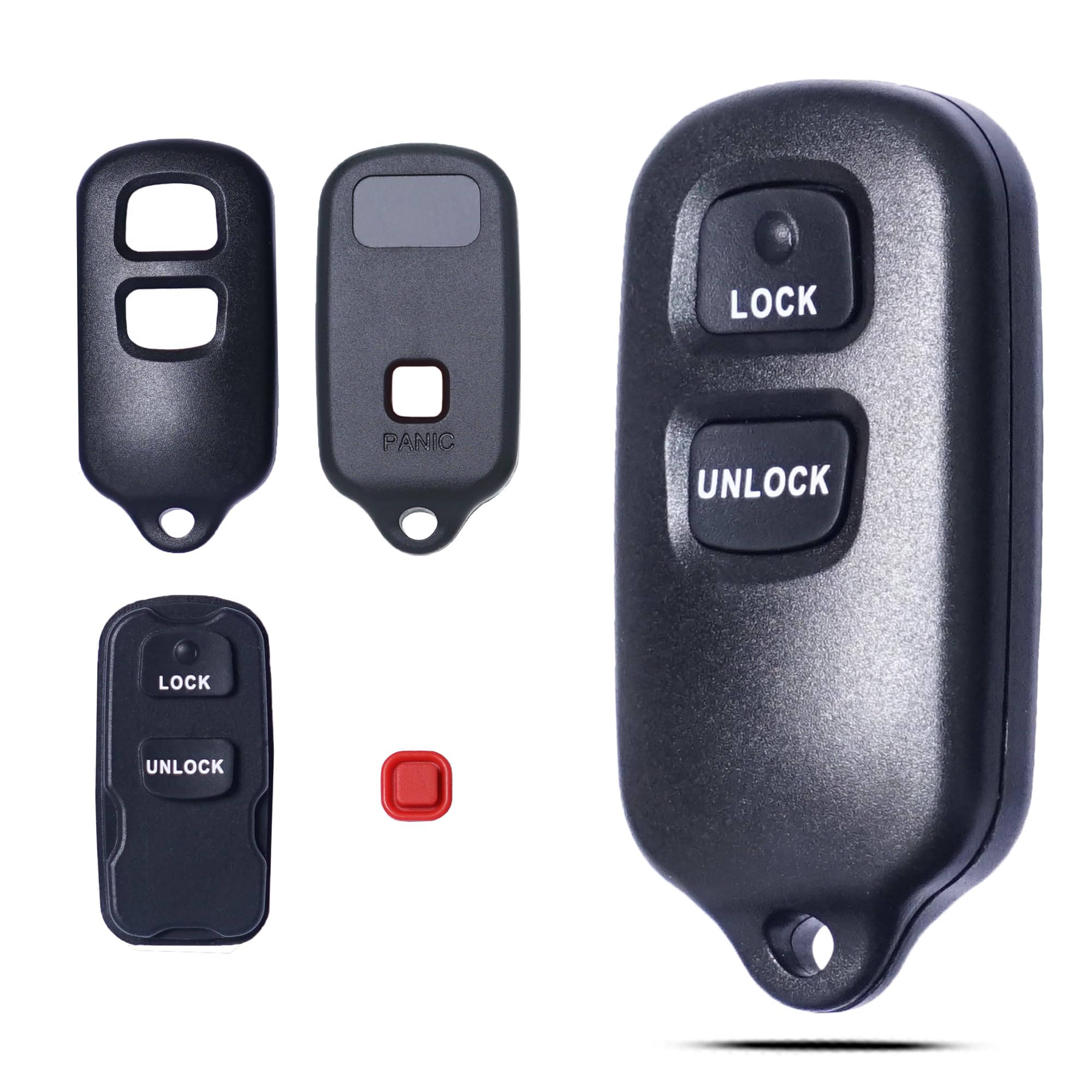 SUPALAND Key Fob Shell Case Replacement Fits for Toyota Tacoma Tundra RAV4 Highlander 4Runner Corolla Scion XA XB 2000 2001 2002
