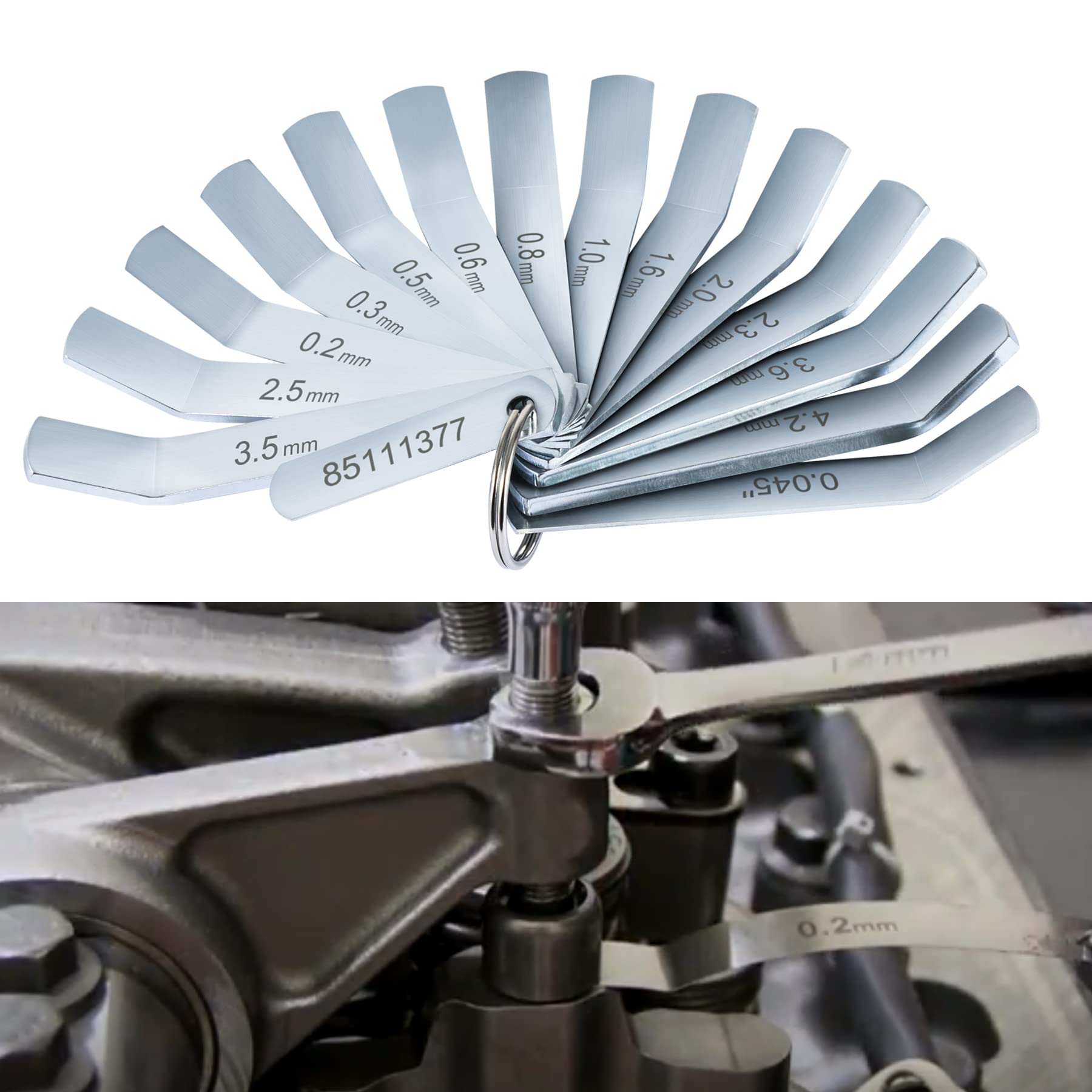 YOOWEE Feeler Gauge Jake Brake Tool Set Compatible with Volve Mack MP7 MP8 MP10 D12 D13 D16 Engines Replacement 85111377 8888005