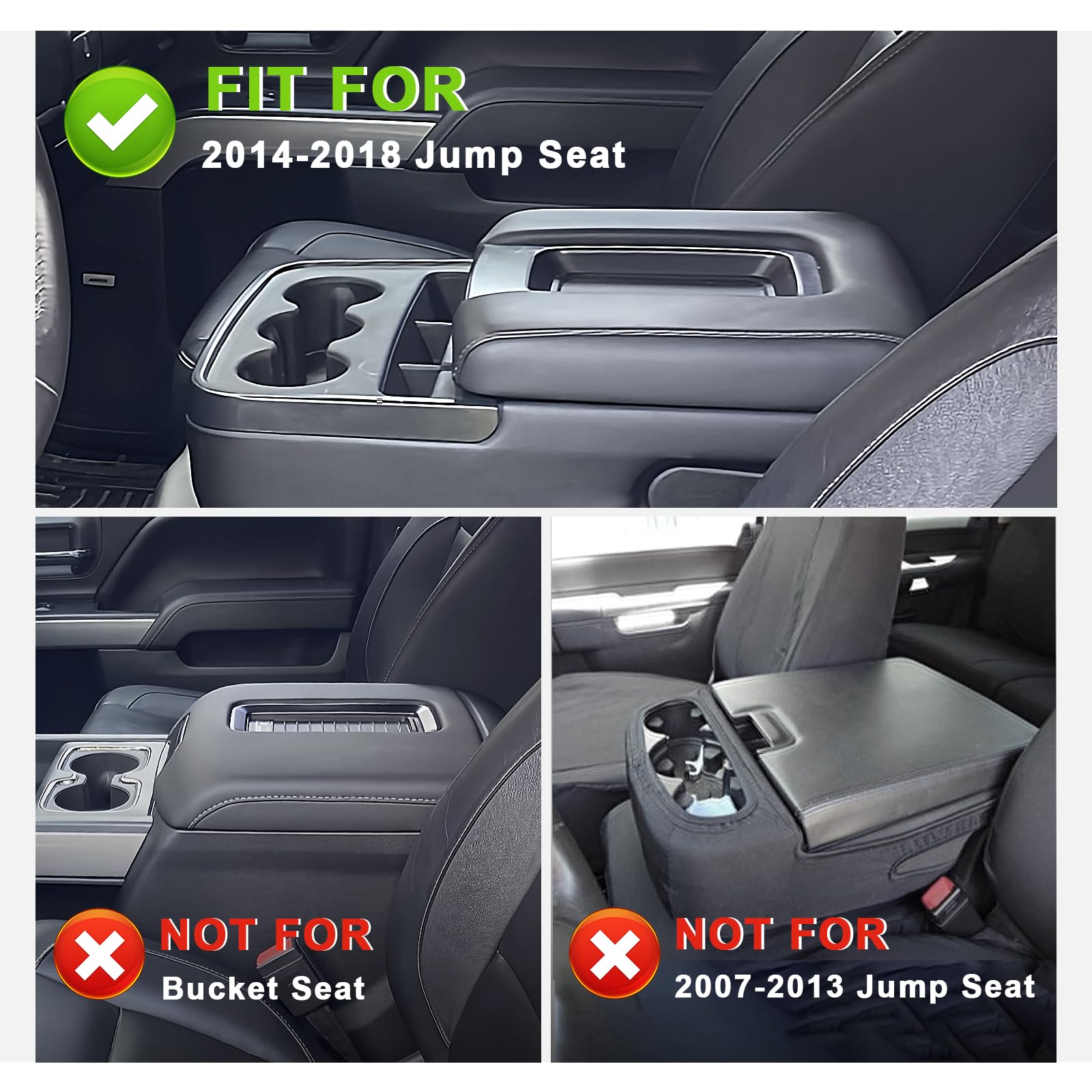 Muslogy Center Console Armrest Cover For Chevy Silverado & Gmc Sierra 1500 2500 3500Hd 2014-2018 Comfort Armrest Pad Arm Rest Cu