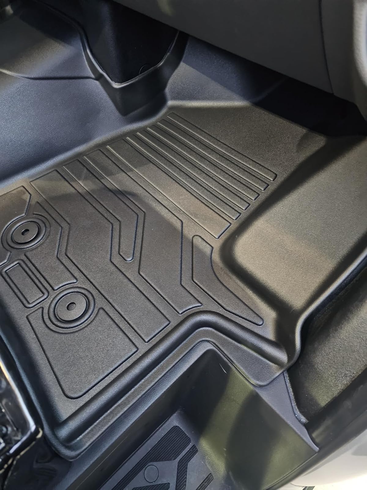 Karpal Floor Mat Front Liner Fit For 2022-2024 Ford Transit (All Models W/Vinyl Floors), Custom Fit Tpe All Weather Ford Transit