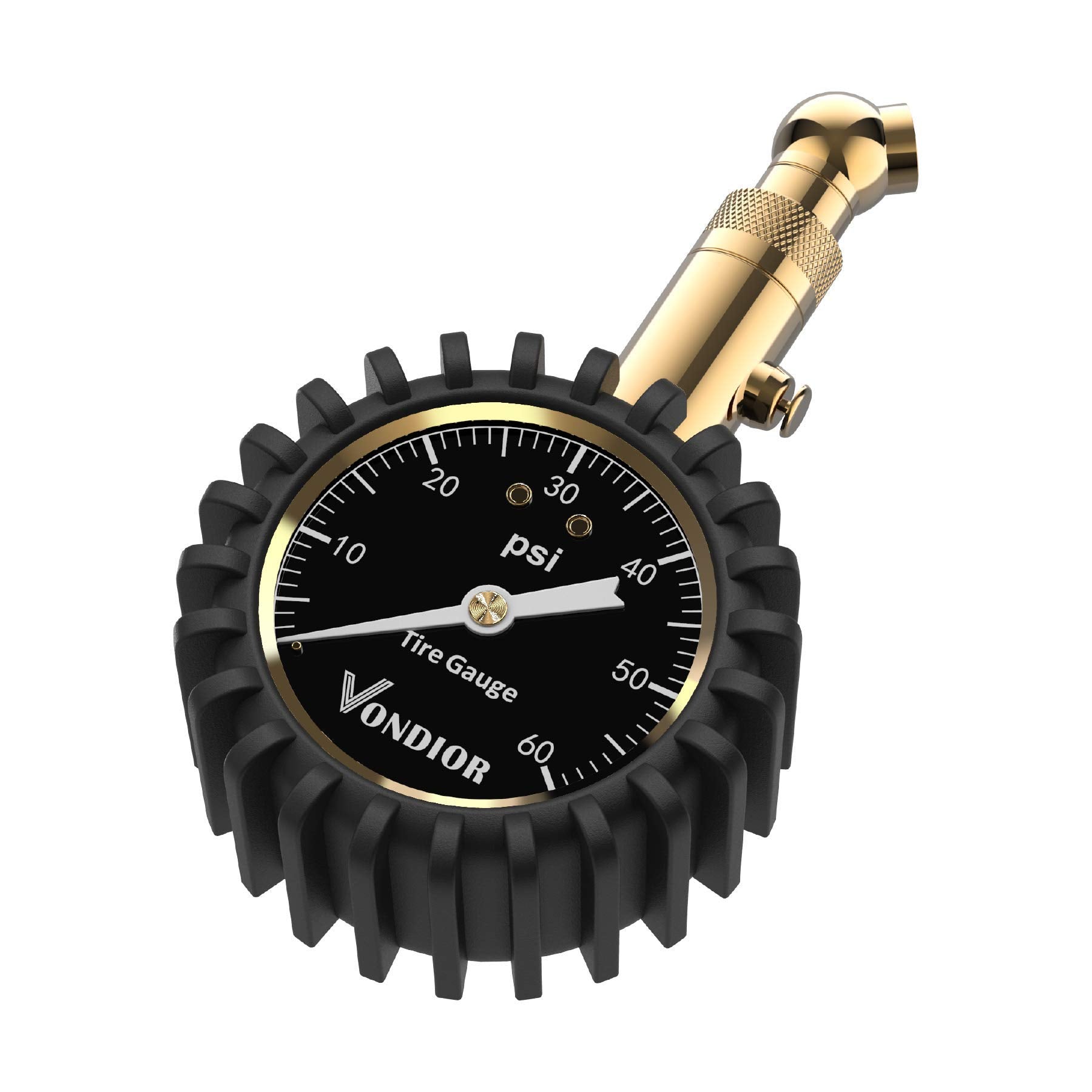 Tire Pressure Gauge - (0-60 PSI) Heavy Duty, Certified ANSI Accurate with Large 2 Inch Easy to Read Glow Dial, Low - High Air Pr