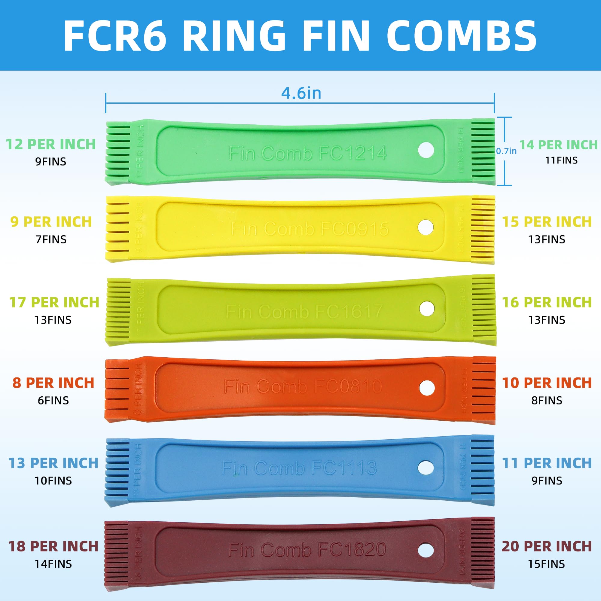 Ami Parts Fcr6 Fin Comb Set For Air Conditioner Fcr6 Coil Fin Comb Ring Straighten Evaporator Condensor Multi