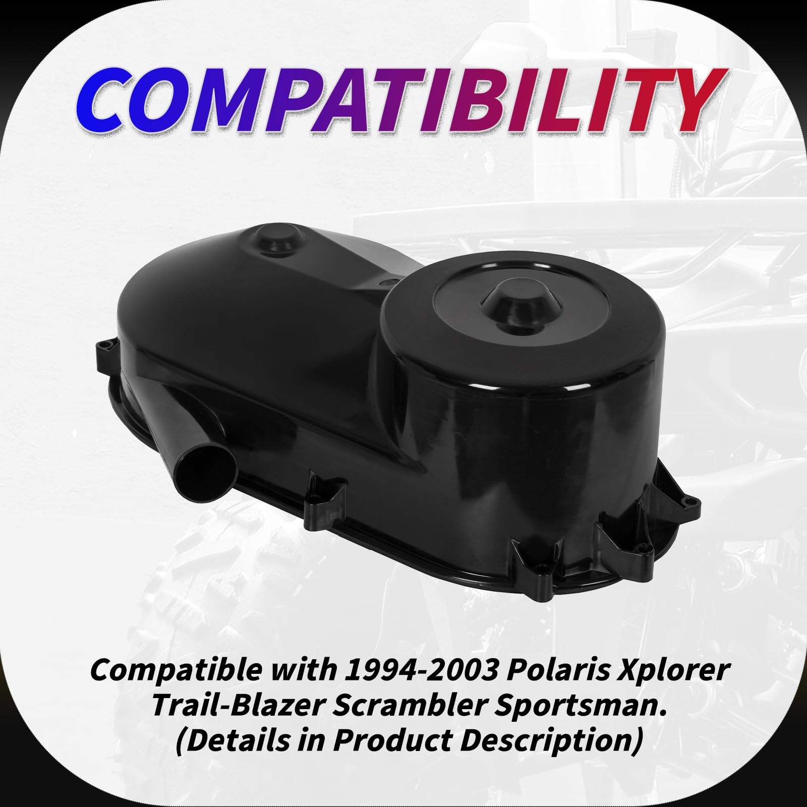 Hecasa Clutch Cover Compatible With 1994-2003 Polaris Sportsman Xplorer Trail-Blazer Scrambler Replace For 5433542