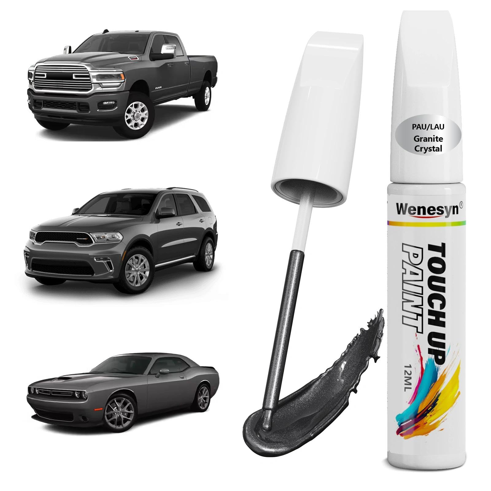 Wenesyn PAU/LAU Granite Crystal Touch Up Paint Compatible with Dodge, Automotive Paints Exact Match Challenger/Durango/Grand Car